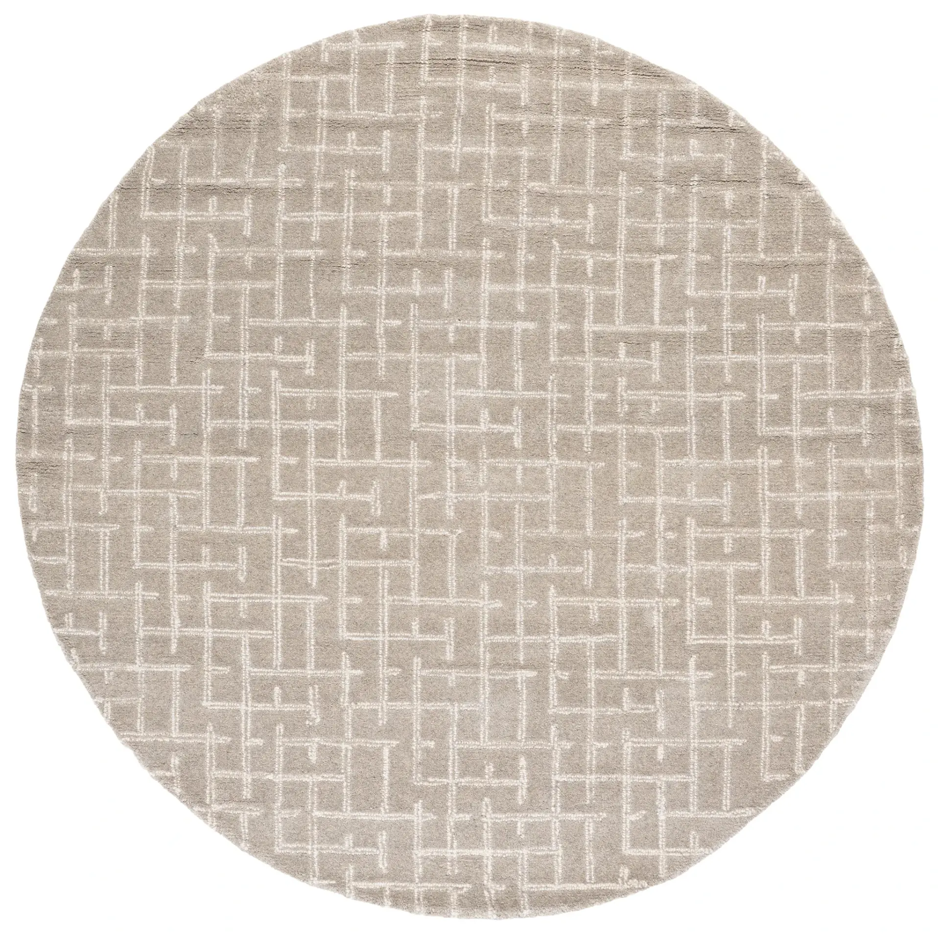 Ebony Intersecting Grid Hand-Tufted Wool Rug