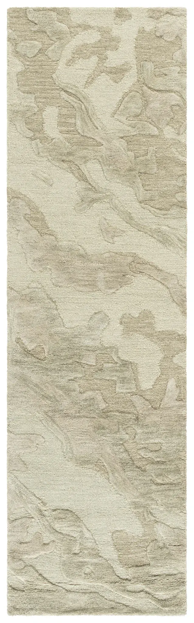 Ebony Abstract Marble Hand-Tufted Wool Rug