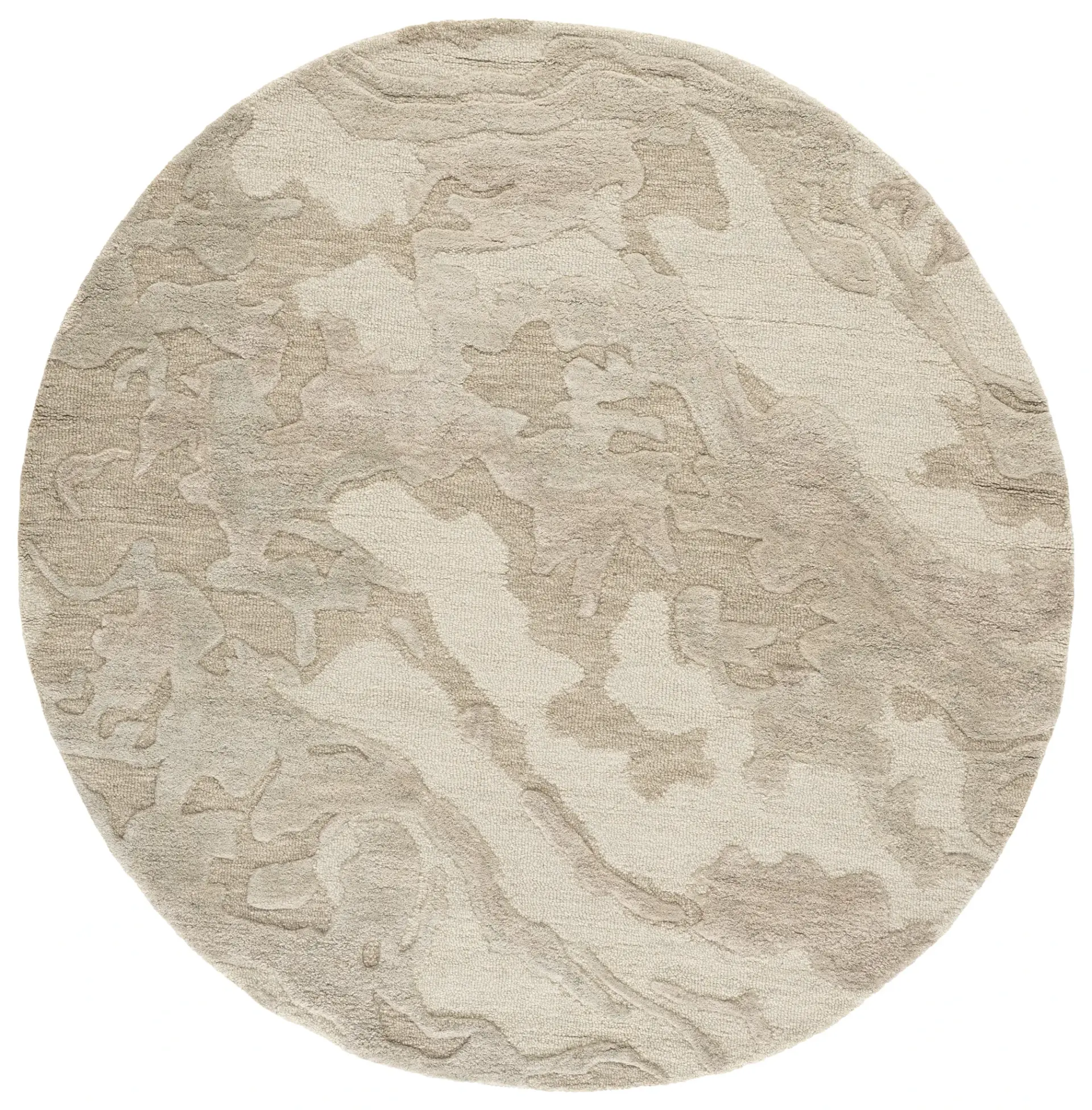 Ebony Abstract Marble Hand-Tufted Wool Rug