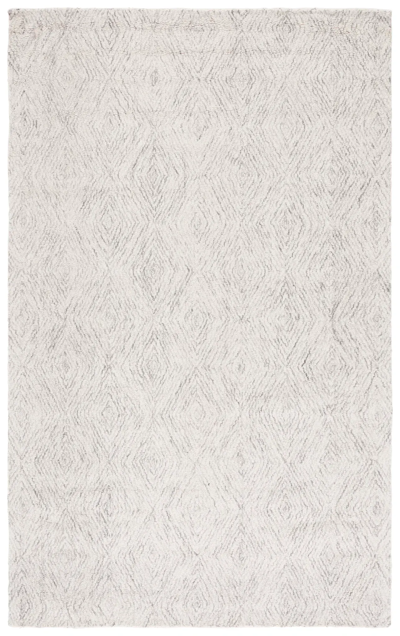 Ebony Concentric Diamond Hand-Tufted Wool Rug