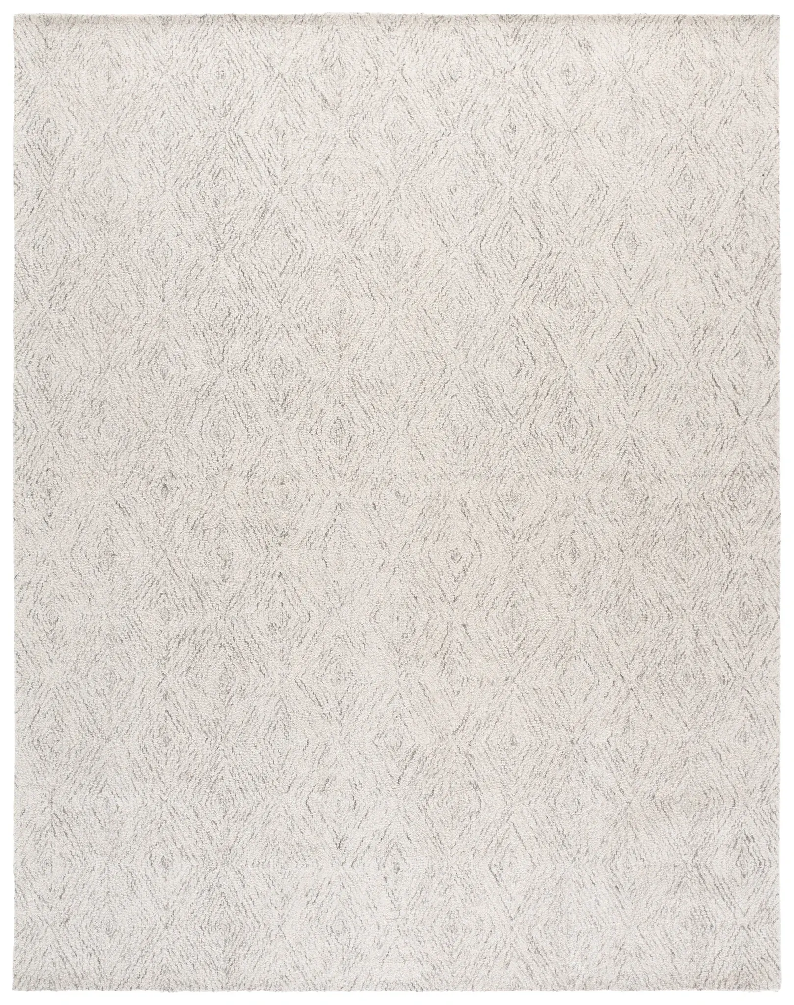 Ebony Concentric Diamond Hand-Tufted Wool Rug