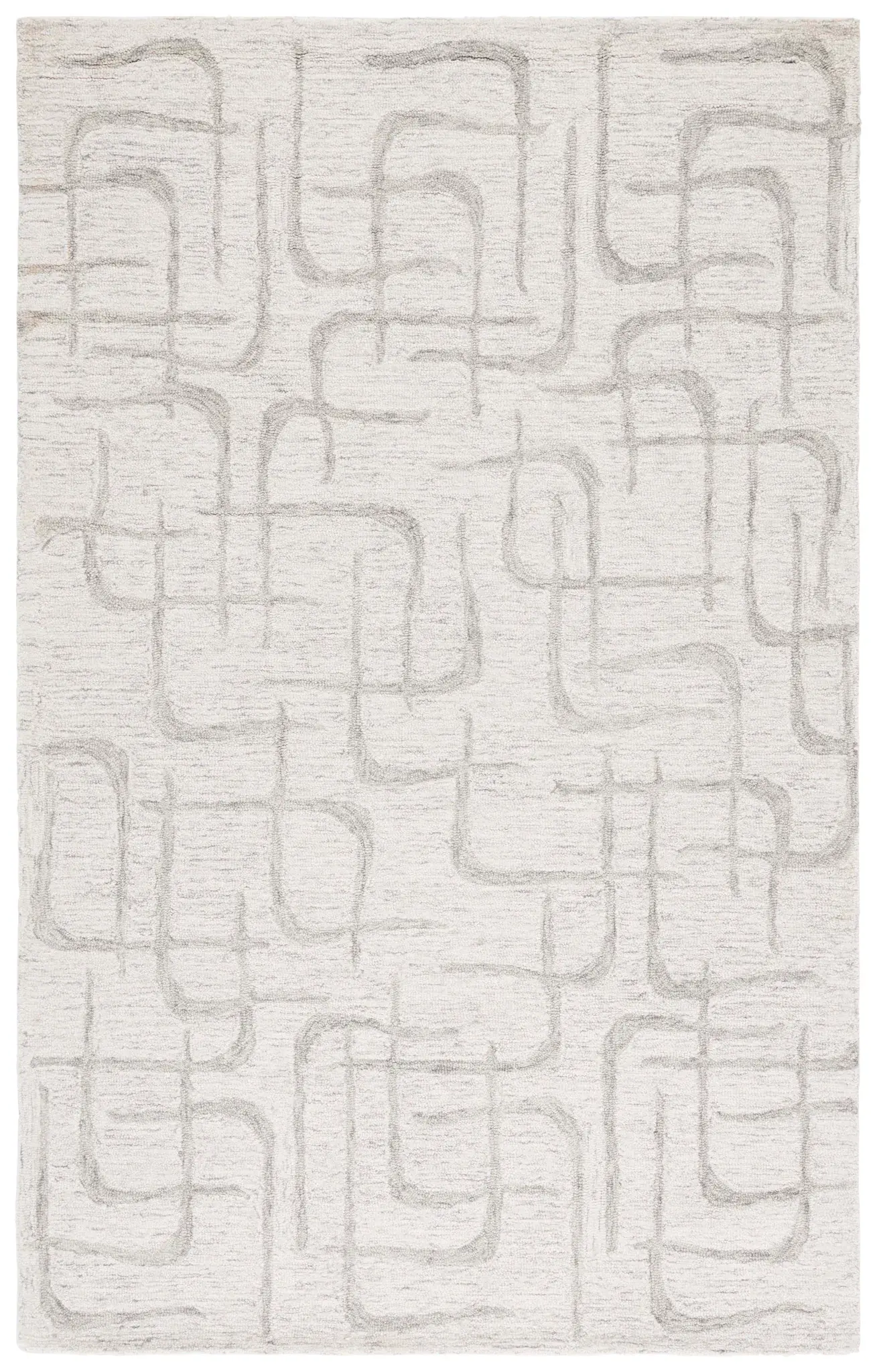 Ebony Maze Hand-Tufted Wool Rug