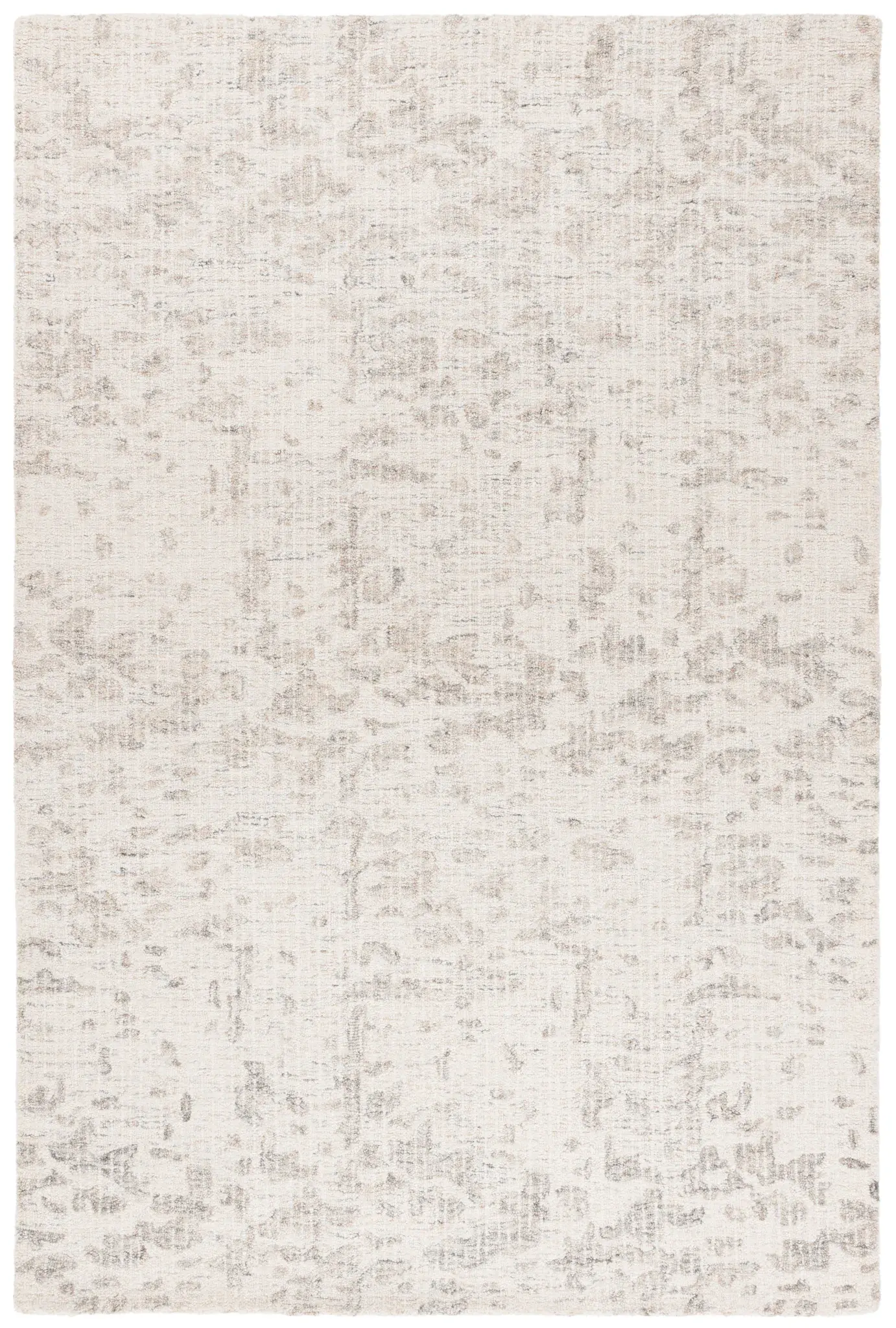Ebony Textured Abstract Hand-Tufted Wool Rug