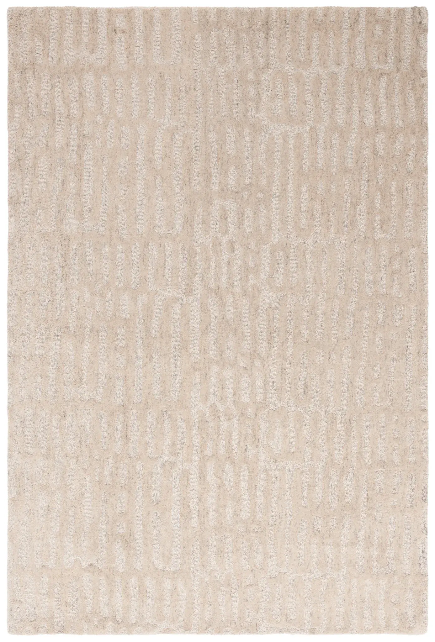Ebony Abstract Linear Hand-Tufted Wool Rug