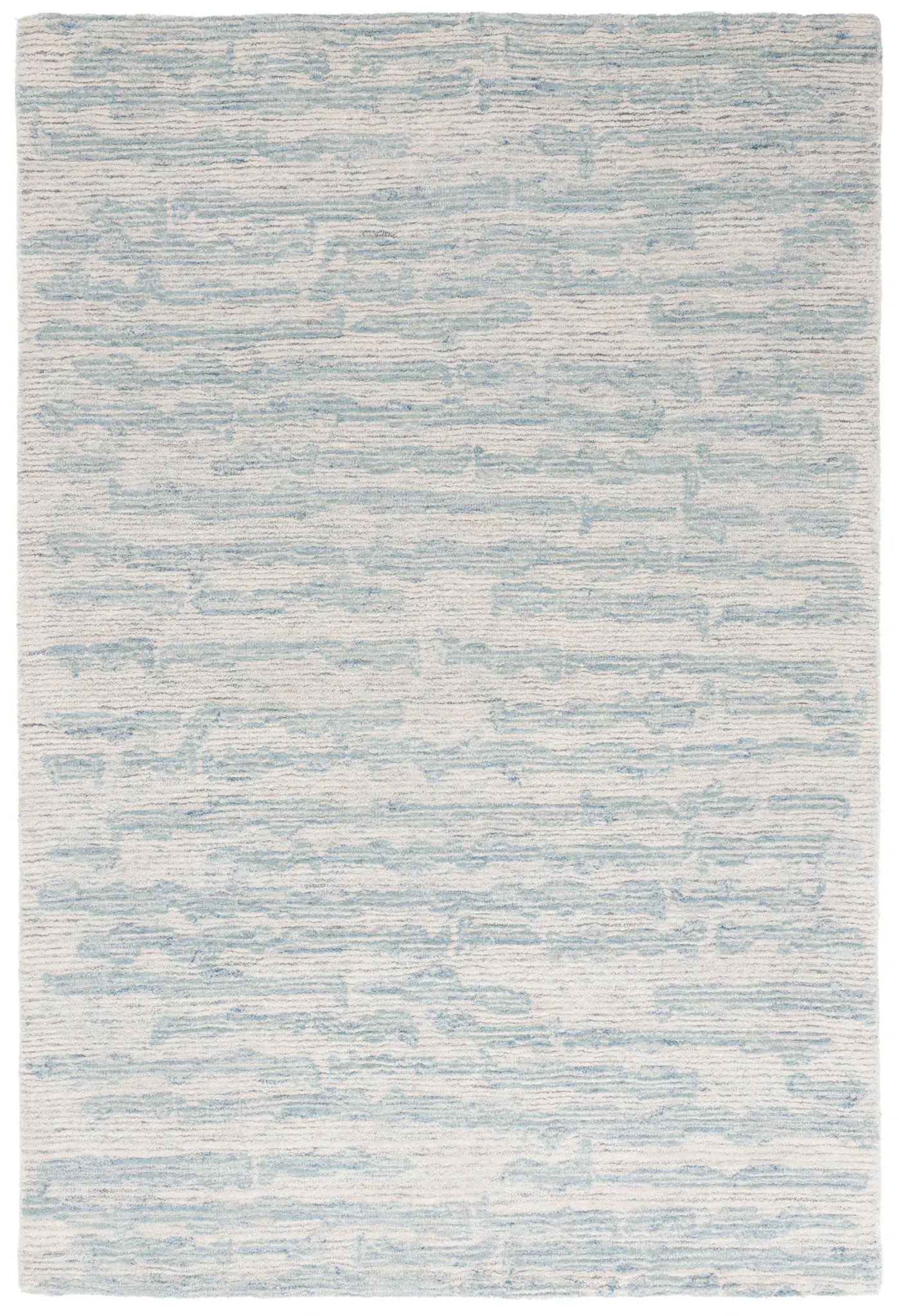 Ebony Rippled Abstract Hand-Tufted Wool Rug