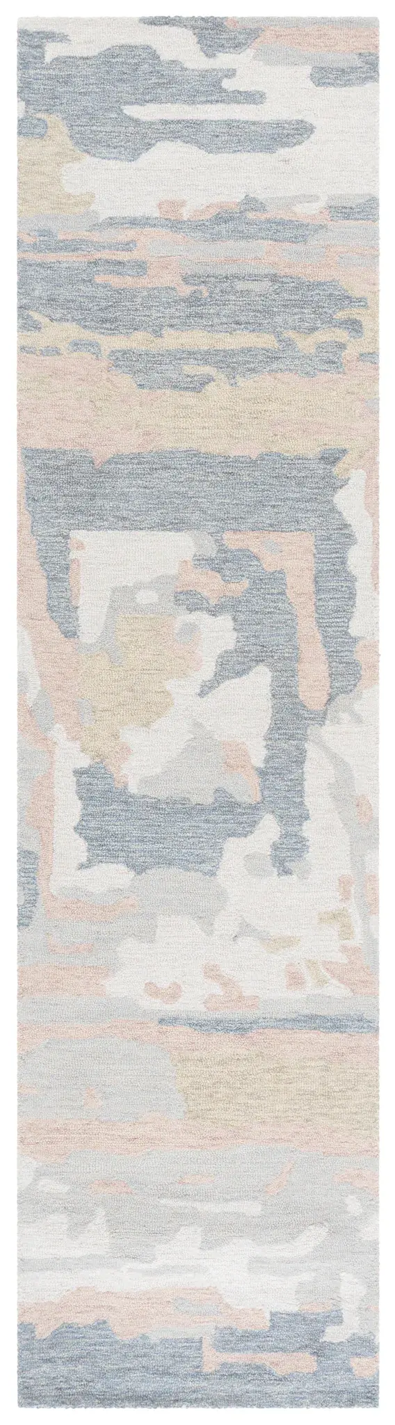 Ebony Abstract Bands Hand-Tufted Wool Rug