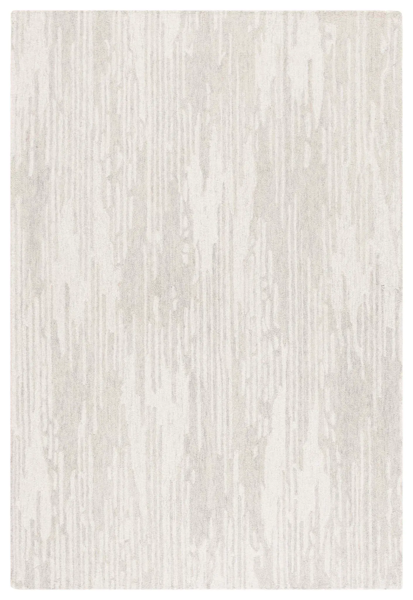 Ebony Vertical Striated Hand-Tufted Wool Rug