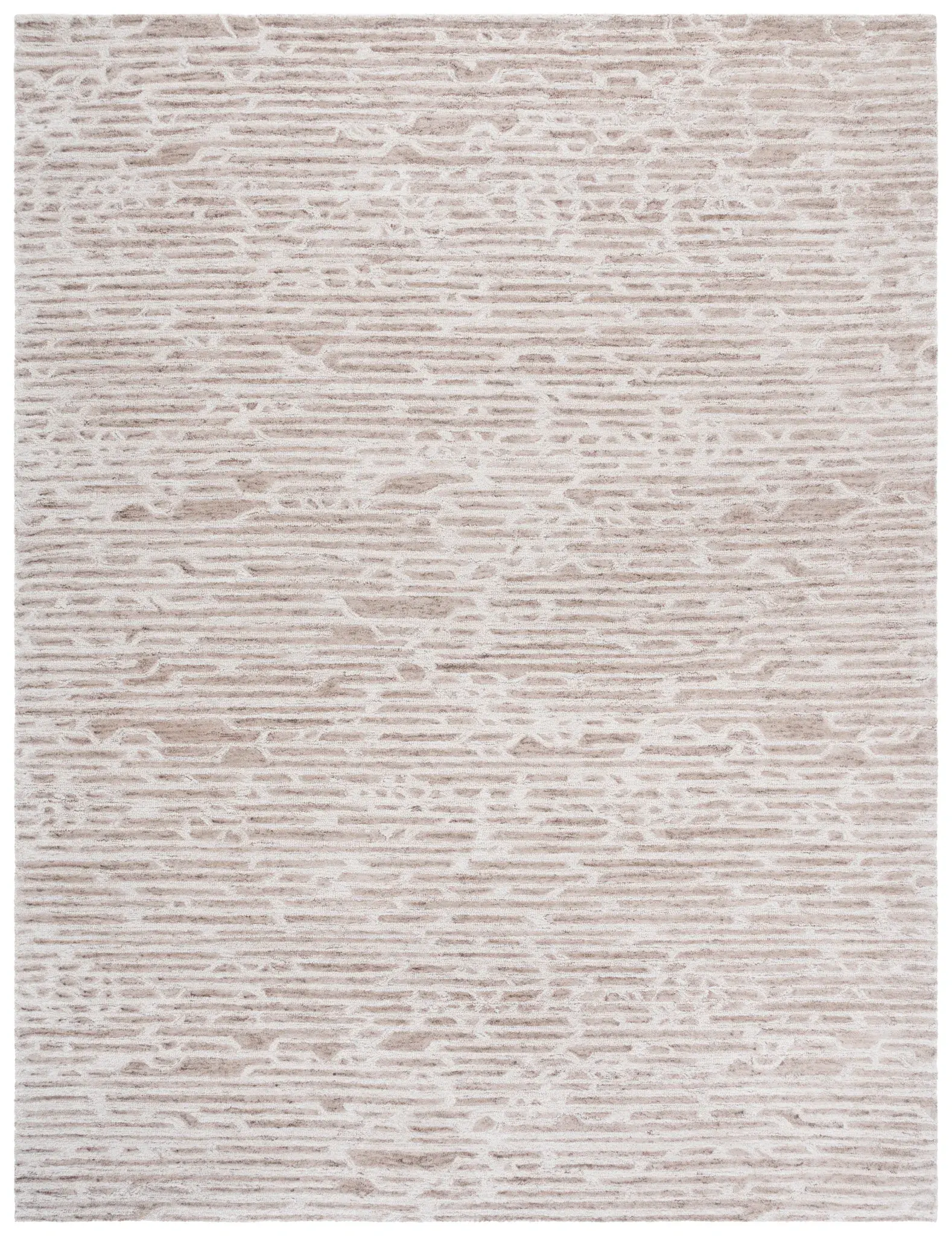 Ebony Striated Stripe Hand-Tufted Wool Rug