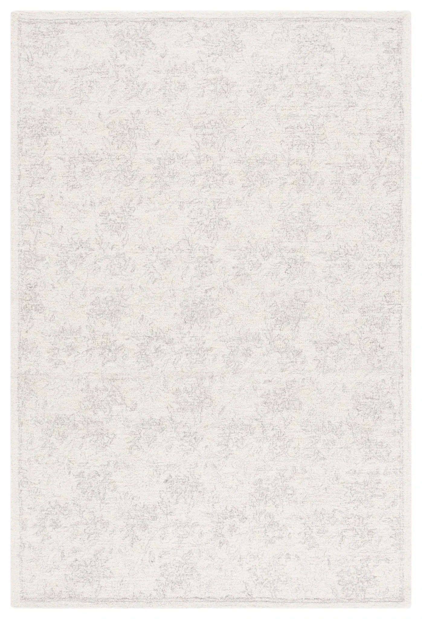Ebony Distressed Botanical Hand-Tufted Wool Rug