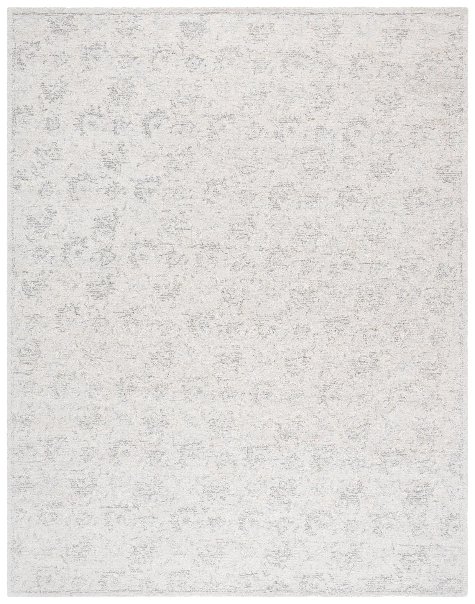 Ebony Distressed Botanical Hand-Tufted Wool Rug