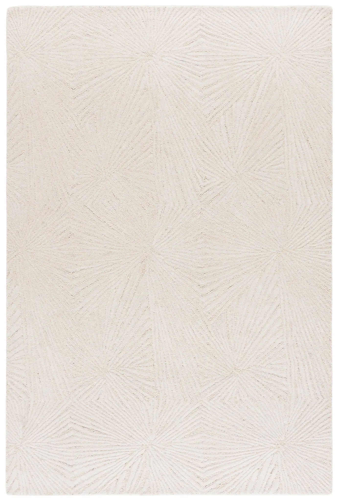Ebony Starburst Hand-Tufted Wool Rug