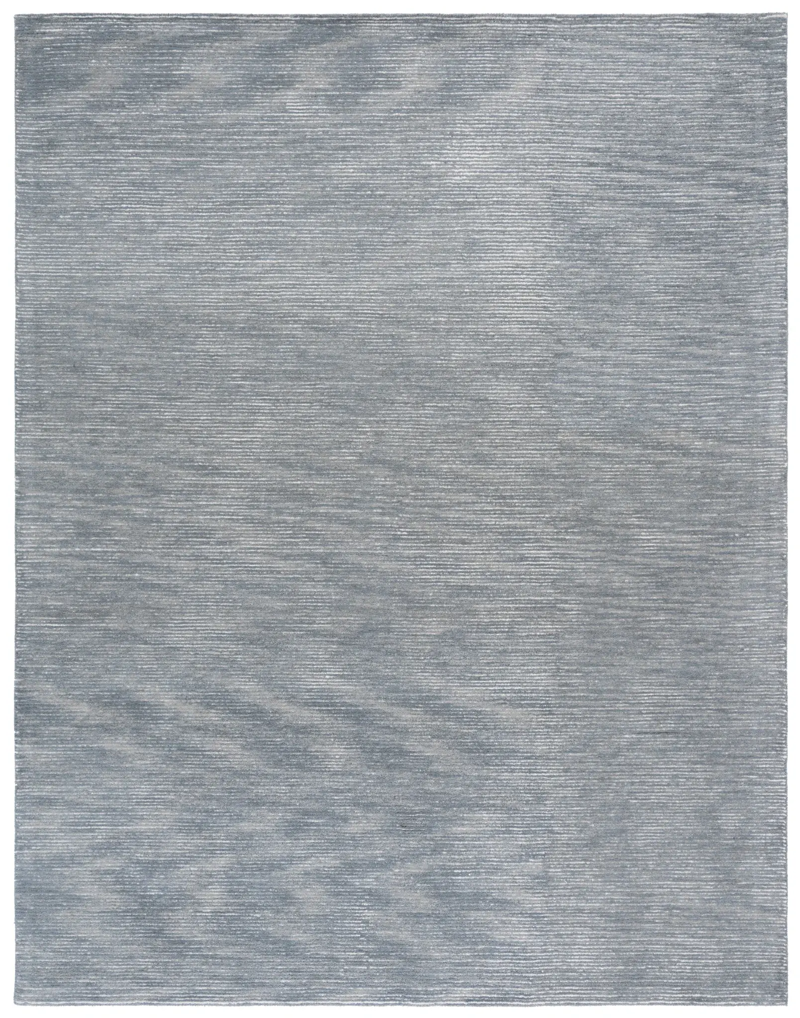 Ebony Ribbed Hand-Tufted Wool Rug