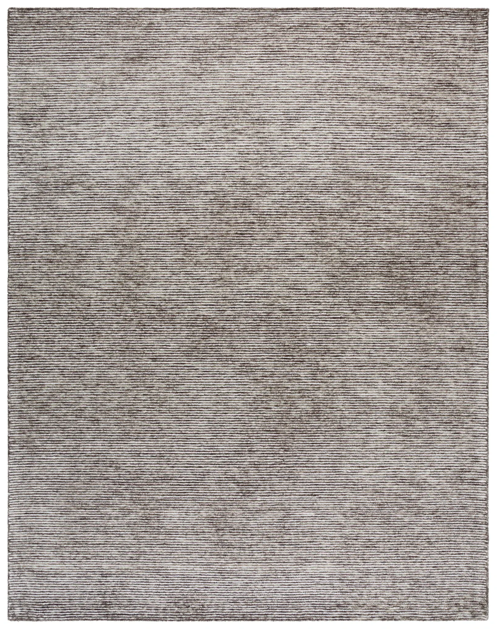 Ebony Ribbed Hand-Tufted Wool Rug