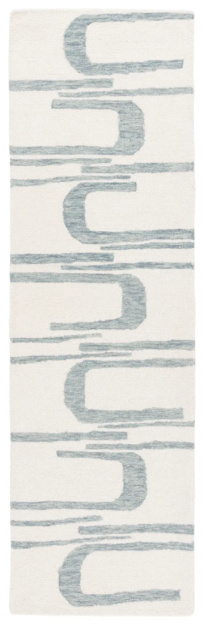 Ebony Looped Stripe Hand-Tufted Wool Rug
