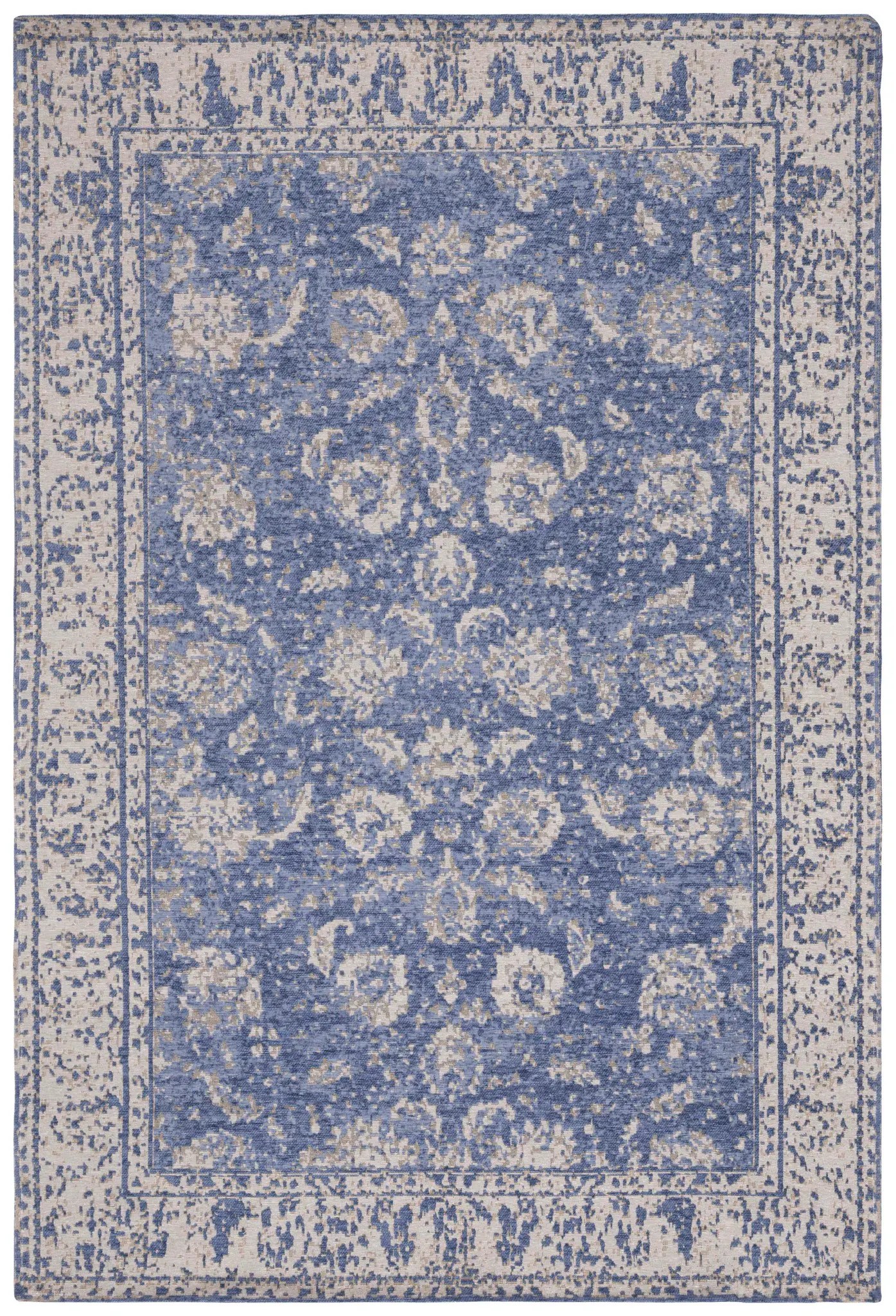 Easy Care Distressed Floral Washable Rug