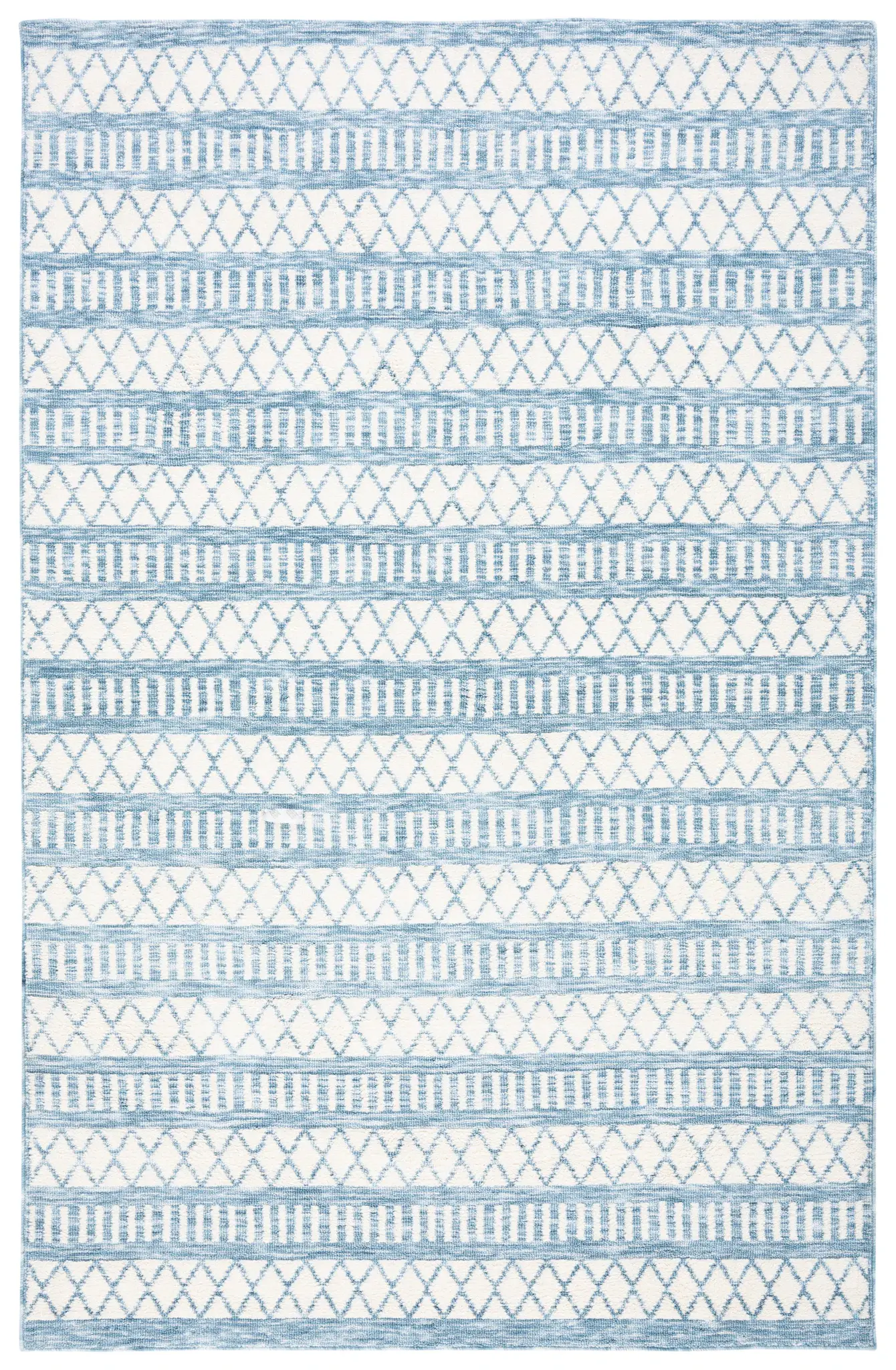 Easy Care Banded Diamond Washable Rug