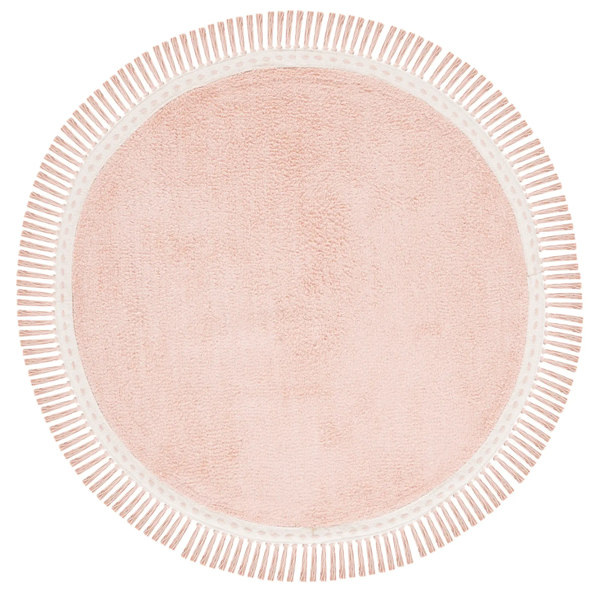Easy Care Bohemian Fringed Hand-Woven Cotton Washable Rug