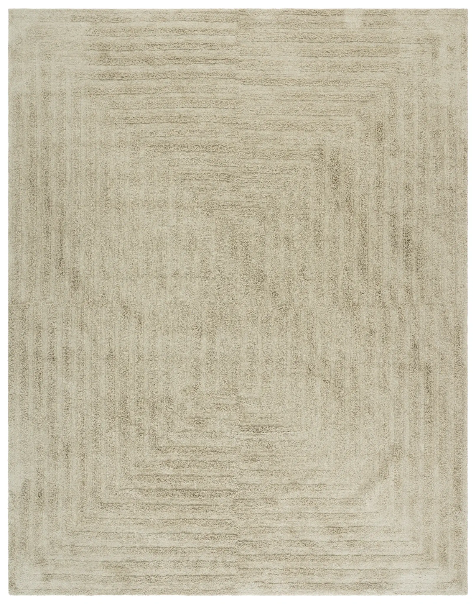 Easy Care Concentric Borders Cotton Washable Rug