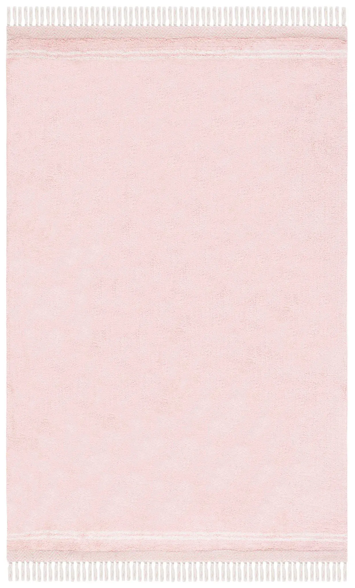 Easy Care Coastal Striped Border Hand-Woven Cotton Washable Rug