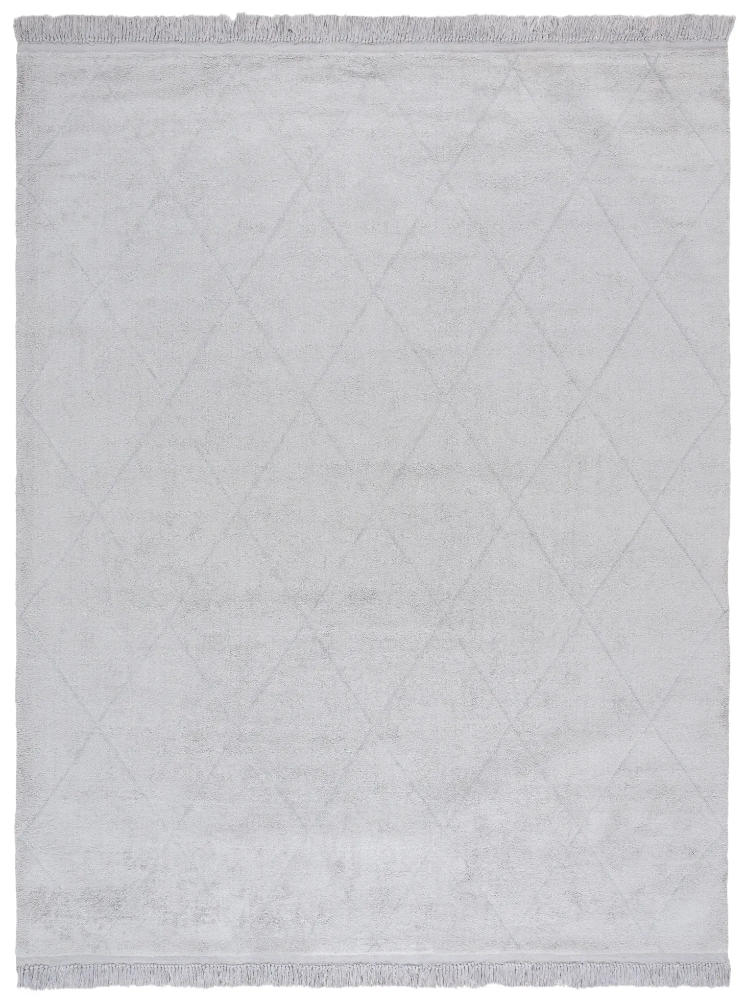 Easy Care Diamond Lattice Hand-Woven Cotton Washable Rug