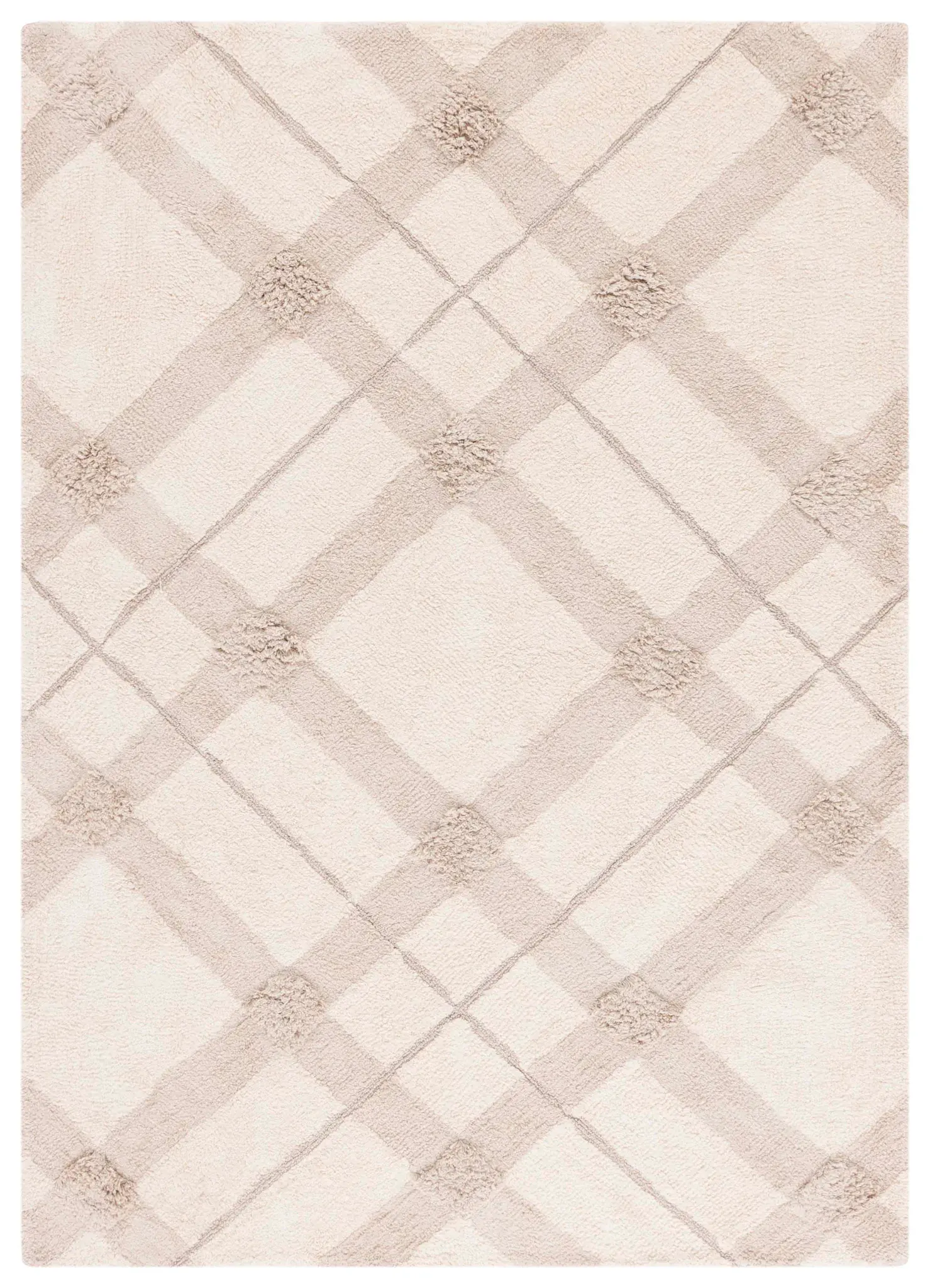 Easy Care Plaid Hand-Woven Cotton Washable Rug