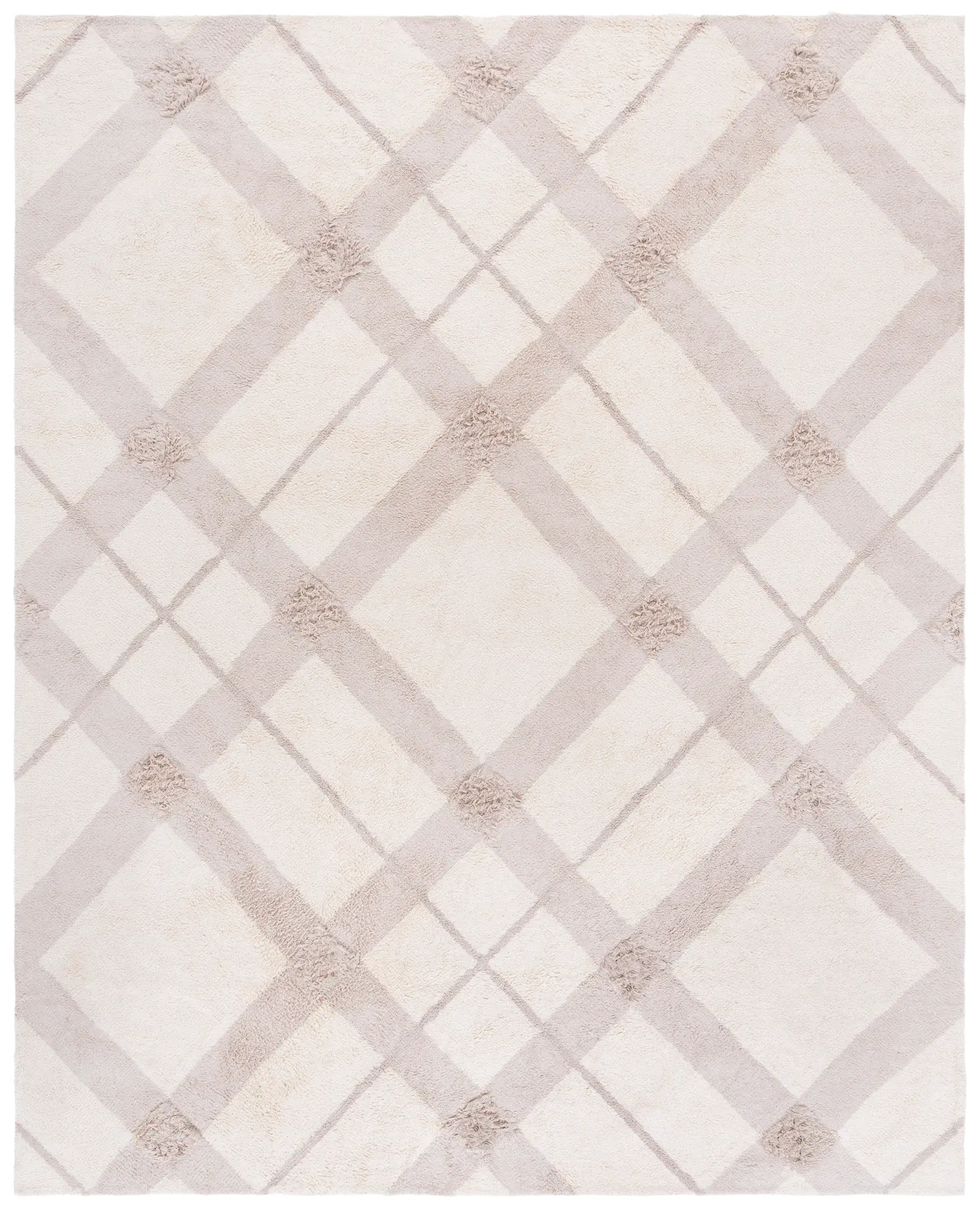 Easy Care Plaid Hand-Woven Cotton Washable Rug