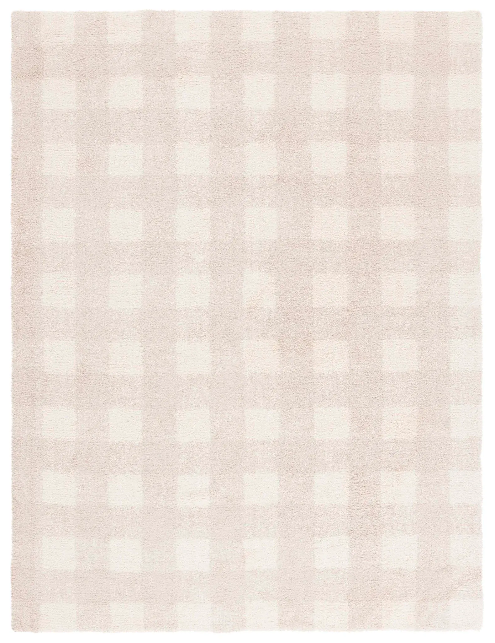 Easy Care Gingham Hand-Woven Cotton Washable Rug