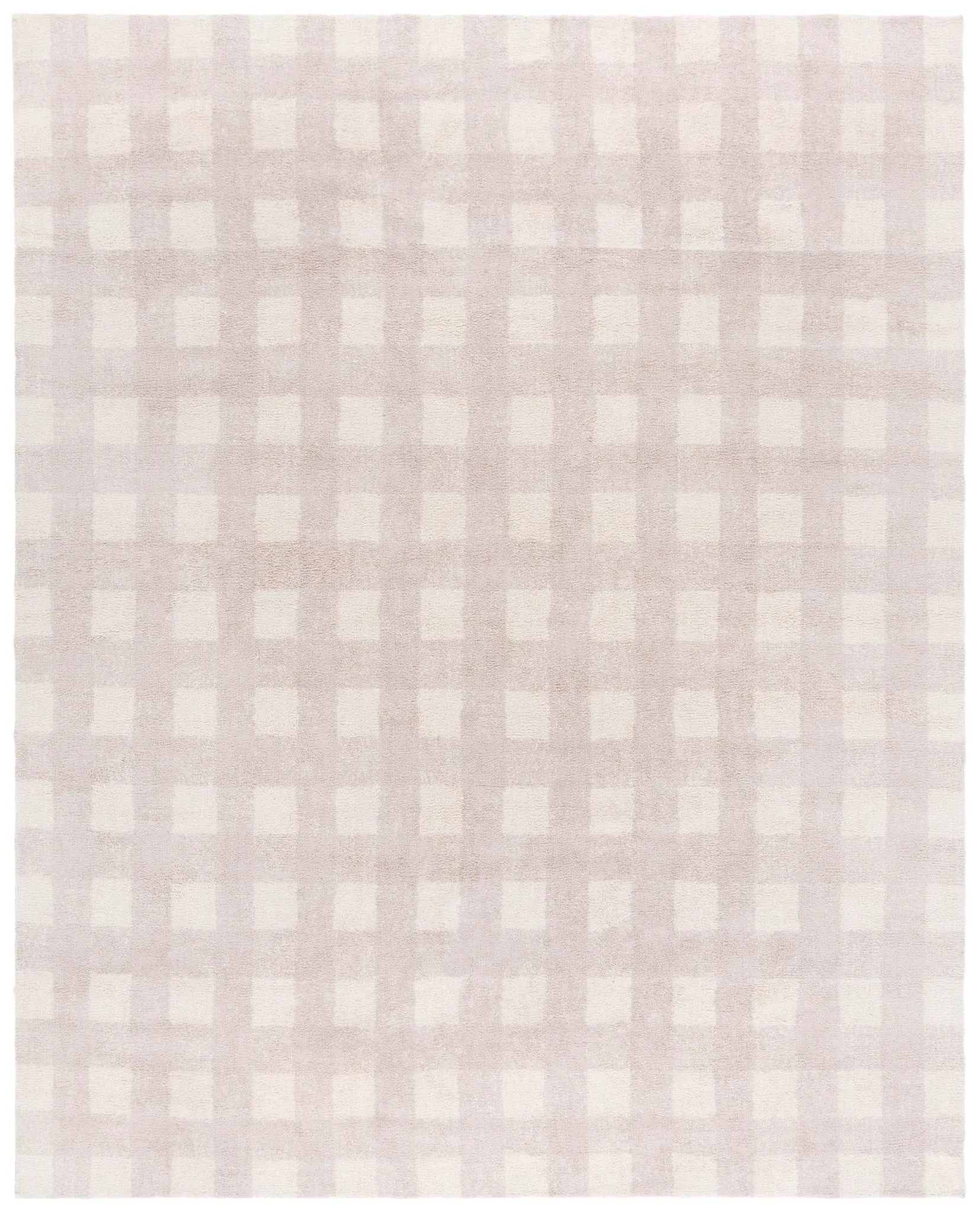 Easy Care Gingham Hand-Woven Cotton Washable Rug