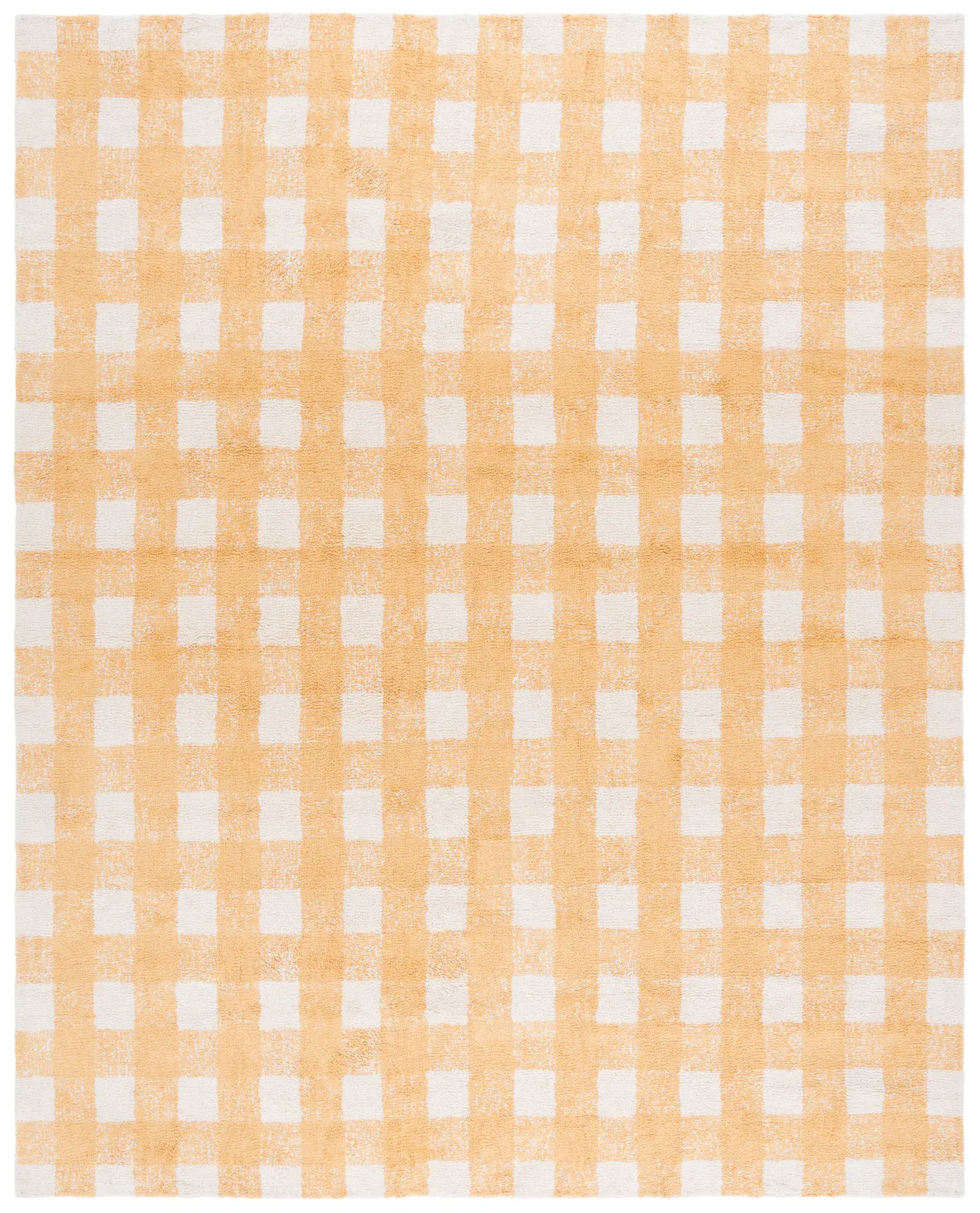 Easy Care Gingham Hand-Woven Cotton Washable Rug