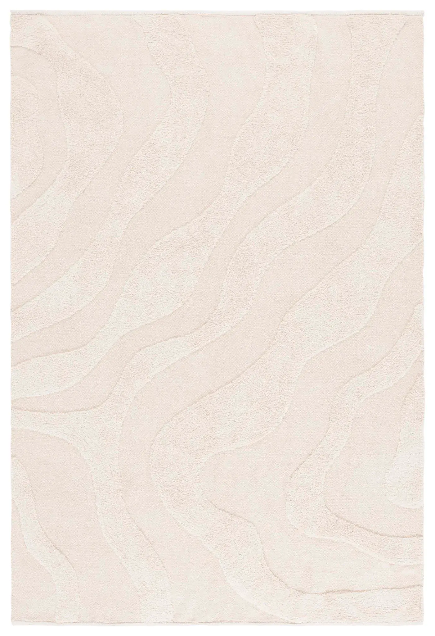 Easy Care Wavy Hand-Woven Cotton Washable Rug