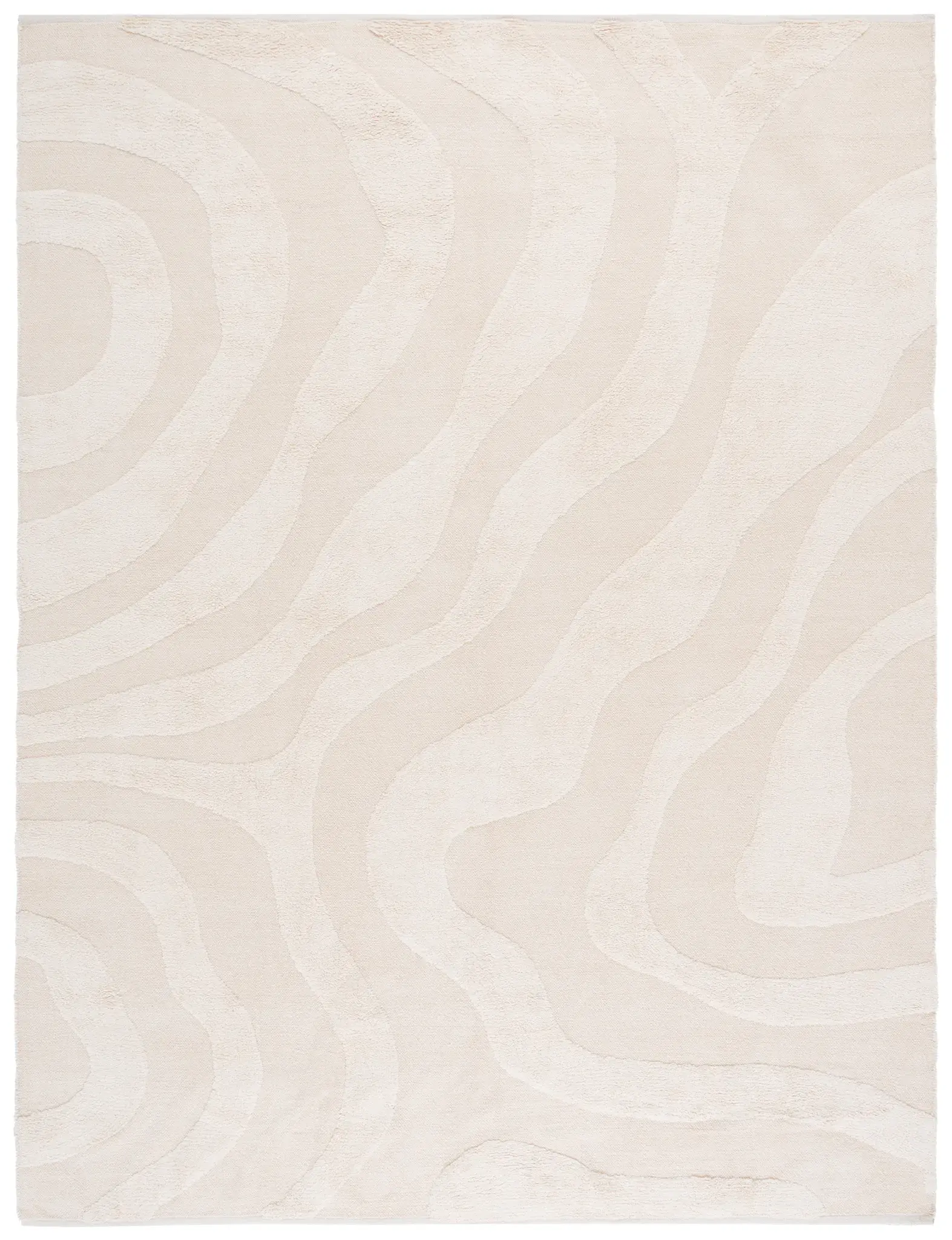 Easy Care Wavy Hand-Woven Cotton Washable Rug