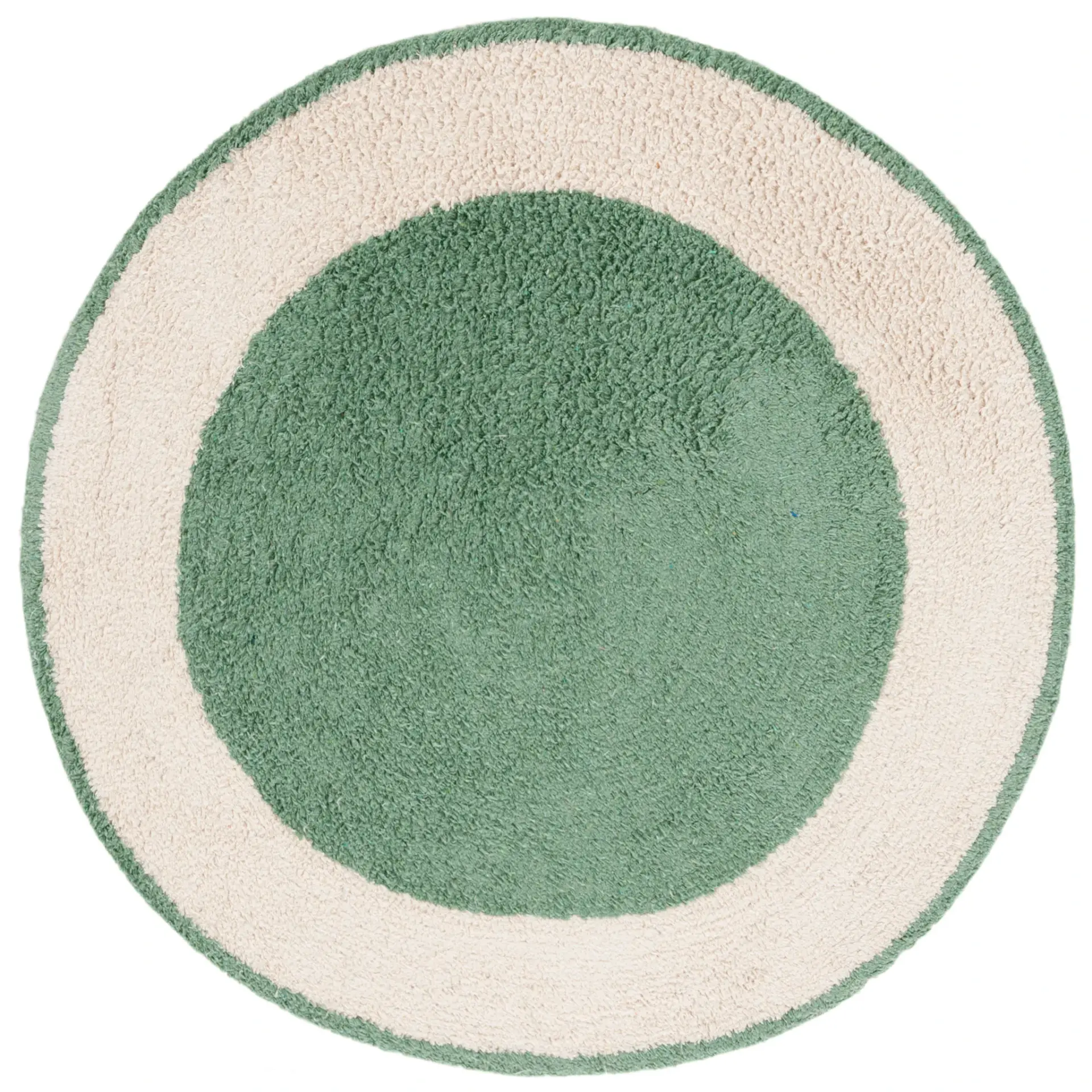 Easy Care Bordered Hand-Tufted Cotton Washable Rug