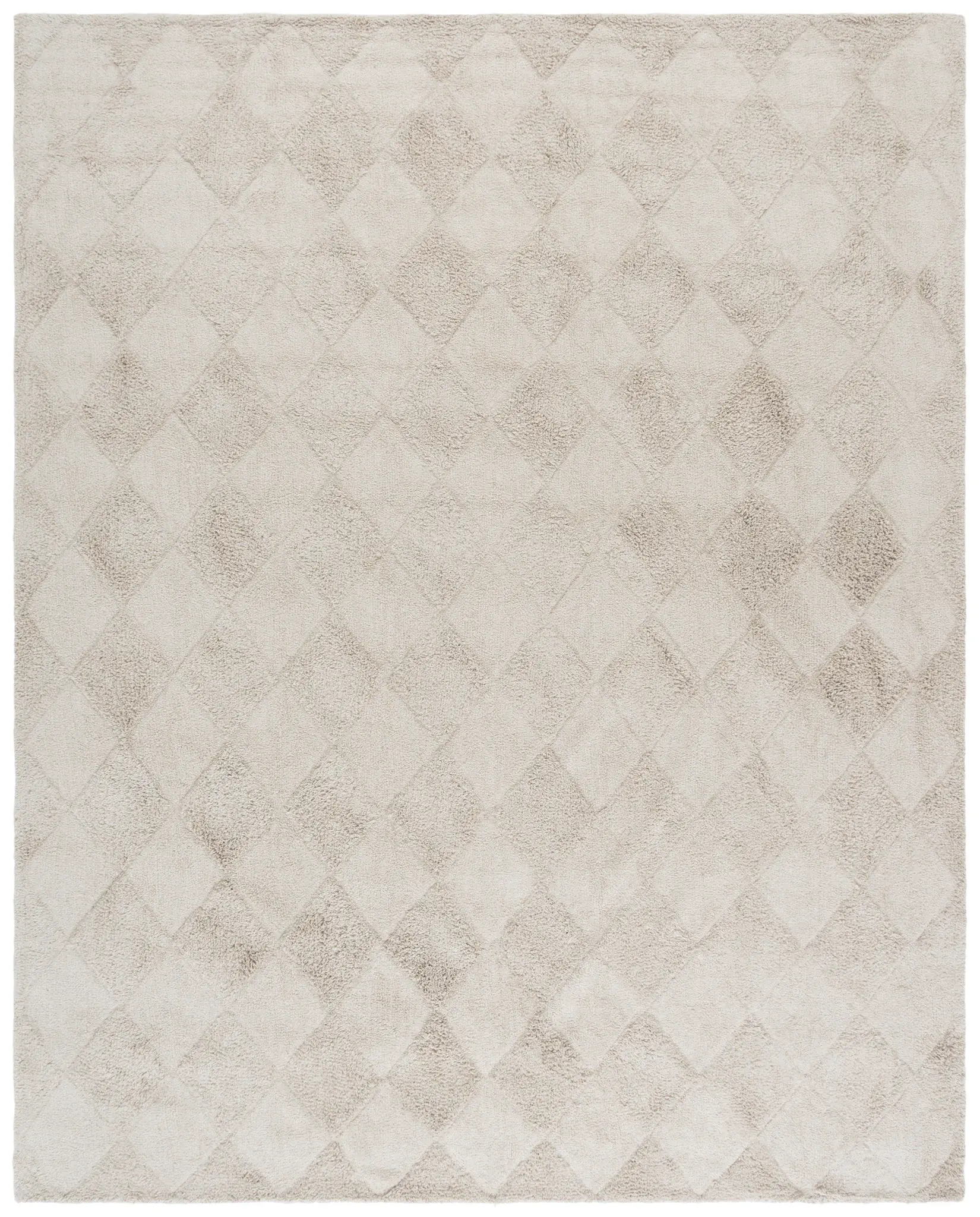 Easy Care Carved Diamond Cotton Washable Rug