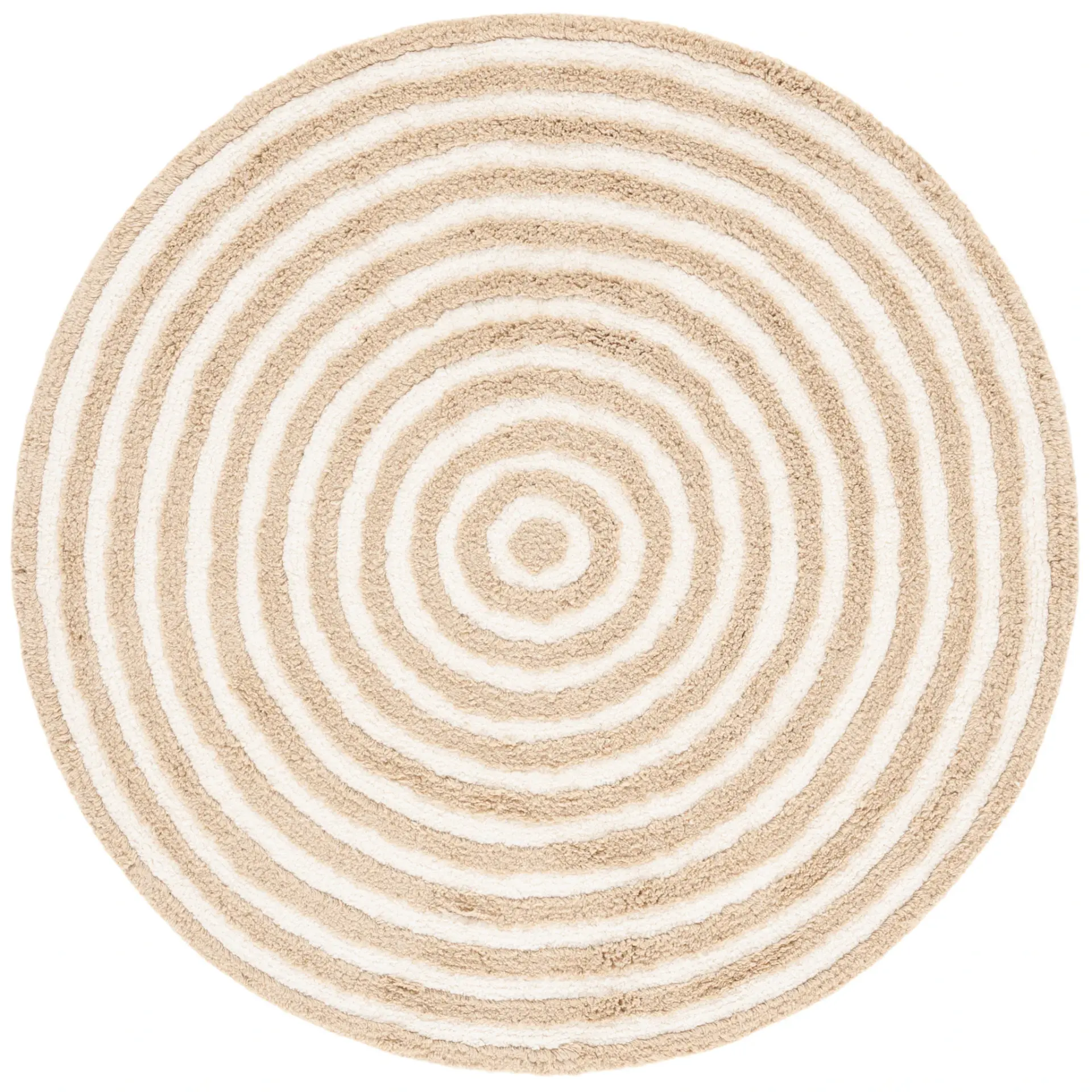 Easy Care Coastal Concentric Rings Cotton Washable Rug