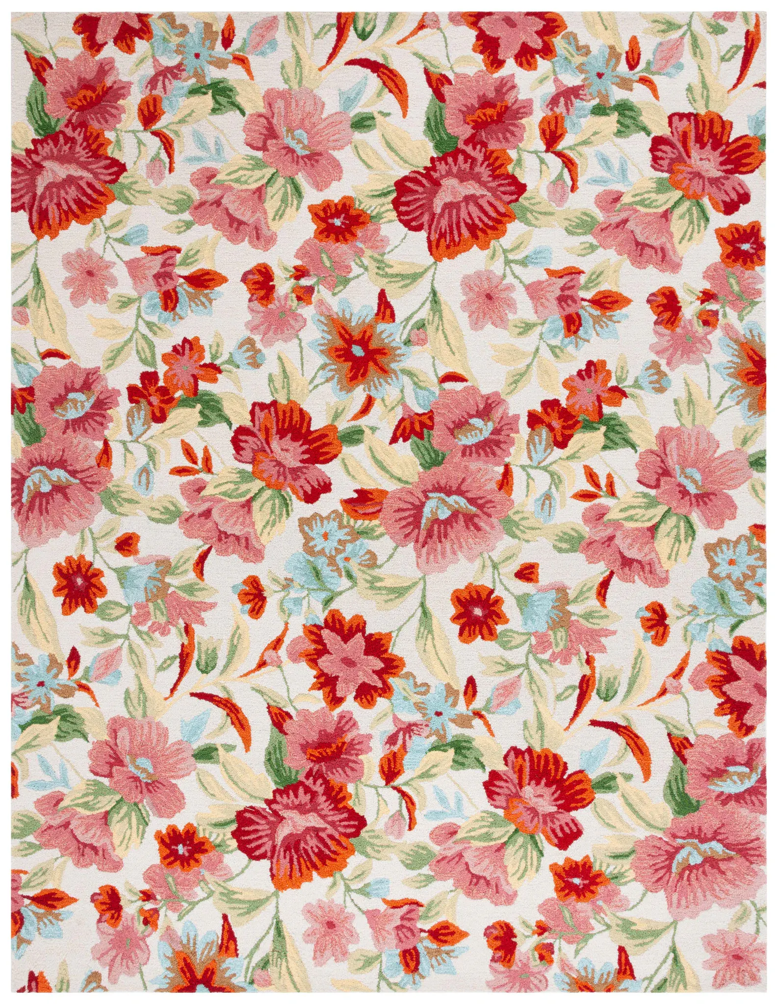 Easy Care Floral Hand-Tufted Rug