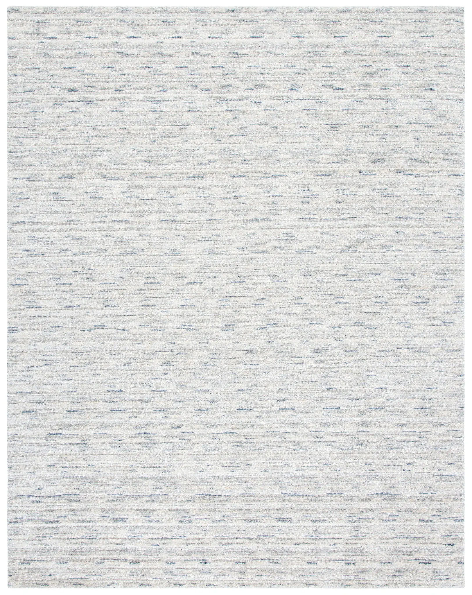 Elements Scandinavian Striped Loom-Knotted Bamboo Silk Rug