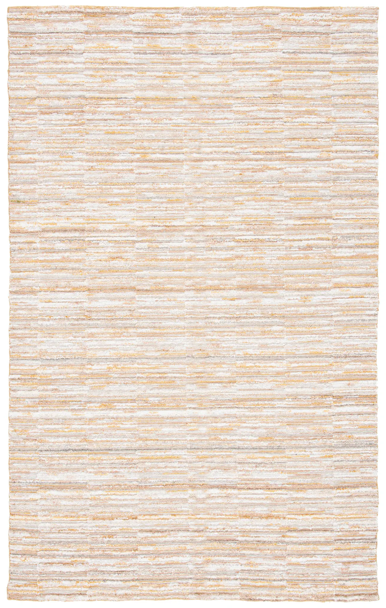 Elements Broken Stripe Loom-Knotted Bamboo Silk Rug