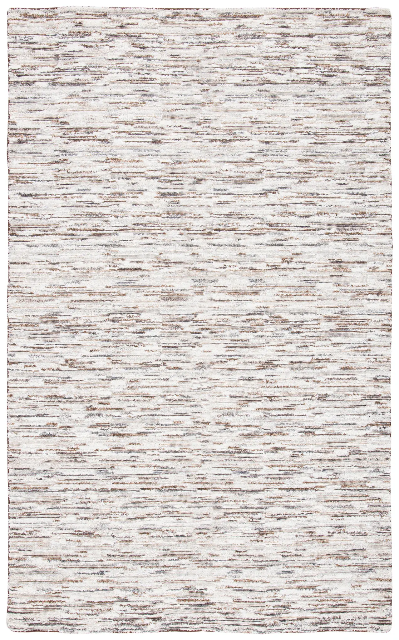 Elements Broken Stripe Loom-Knotted Bamboo Silk Rug