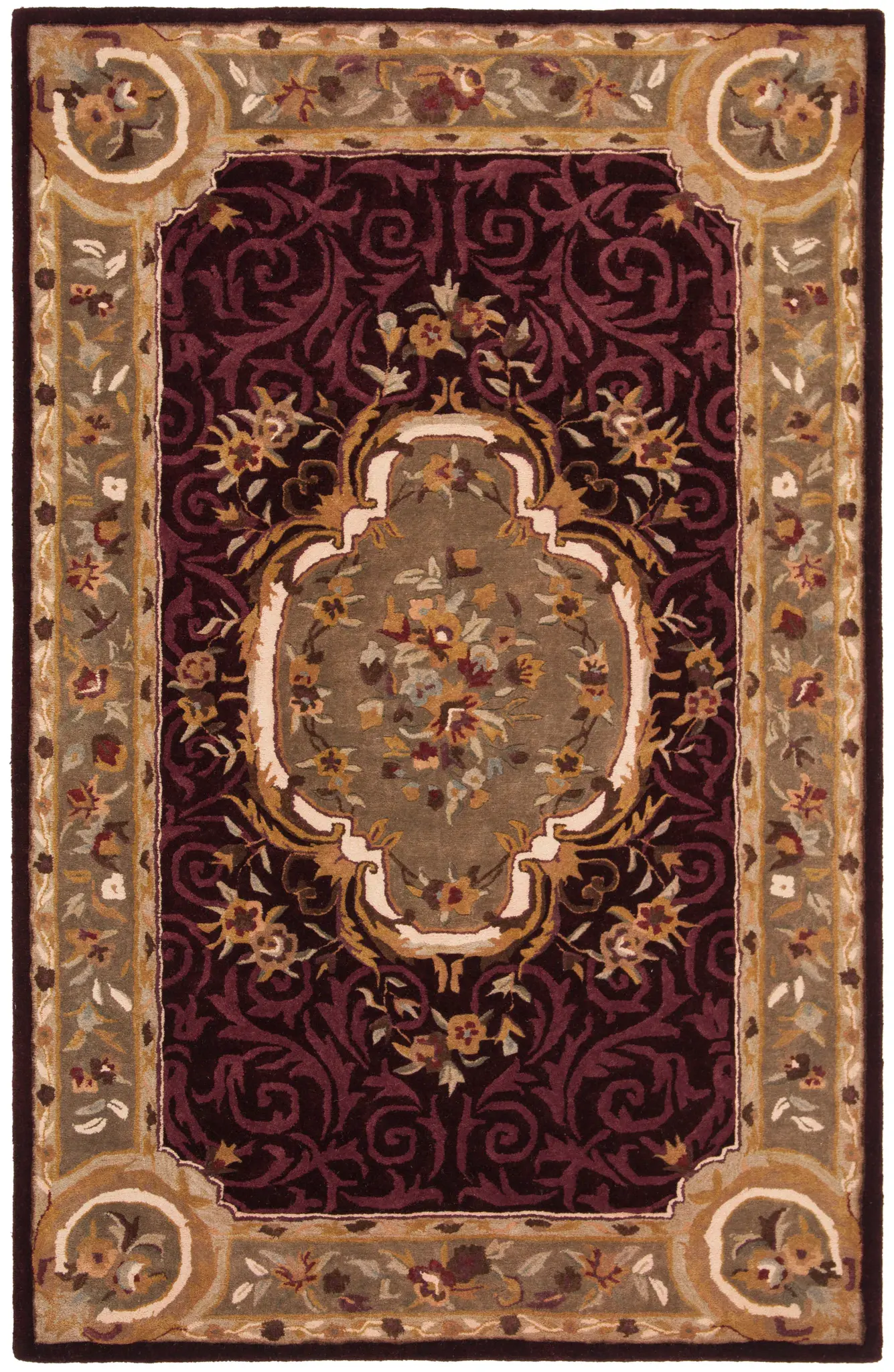 Empire Floral Medallion Hand-Tufted Wool Rug
