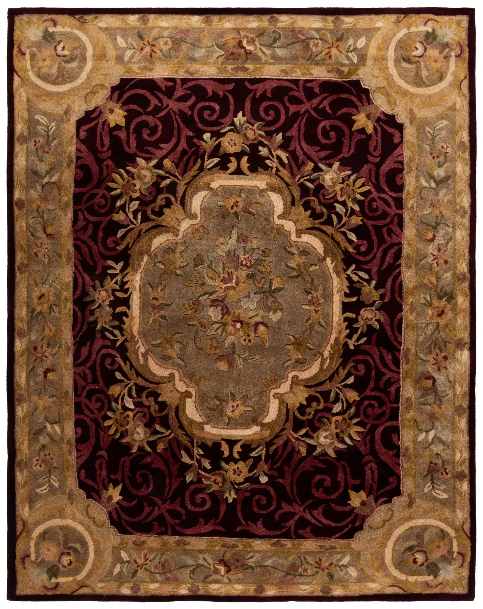 Empire Floral Medallion Hand-Tufted Wool Rug