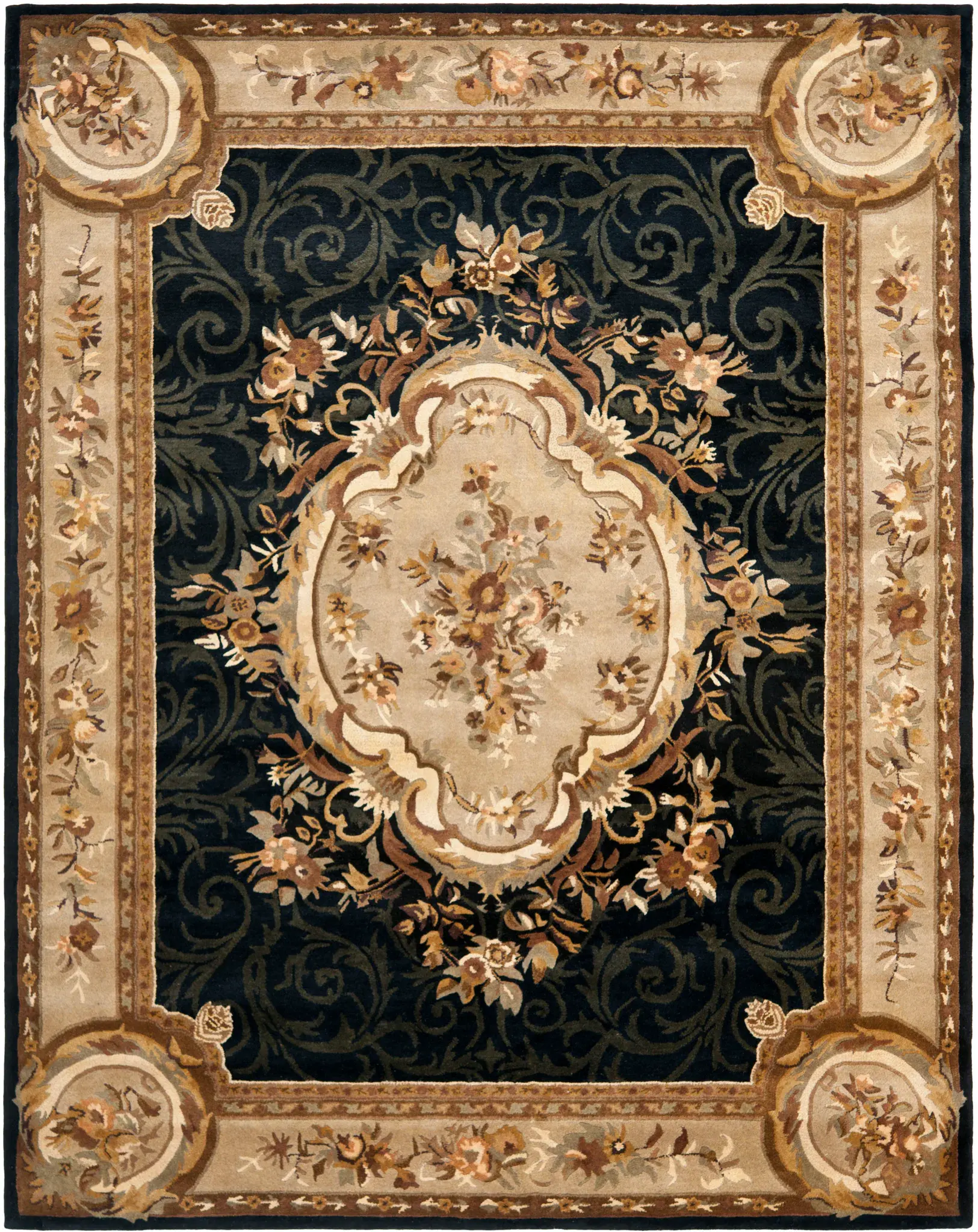 Empire Floral Medallion Hand-Tufted Wool Rug