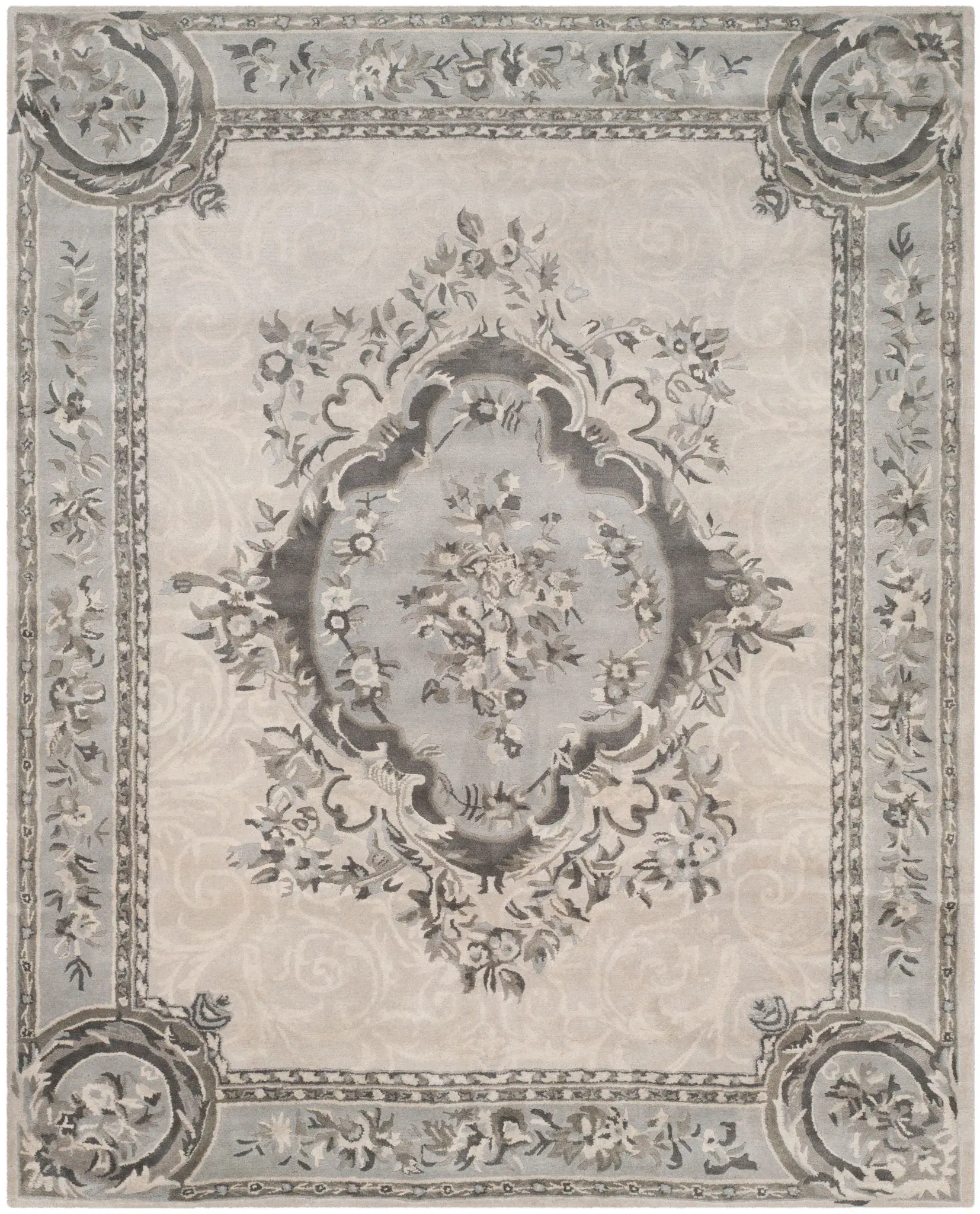 Empire Floral Medallion Hand-Tufted Wool Rug