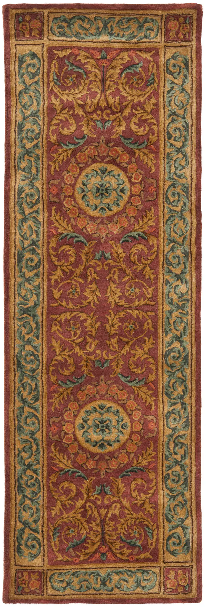 Empire Scroll Medallion Hand-Tufted Wool Rug
