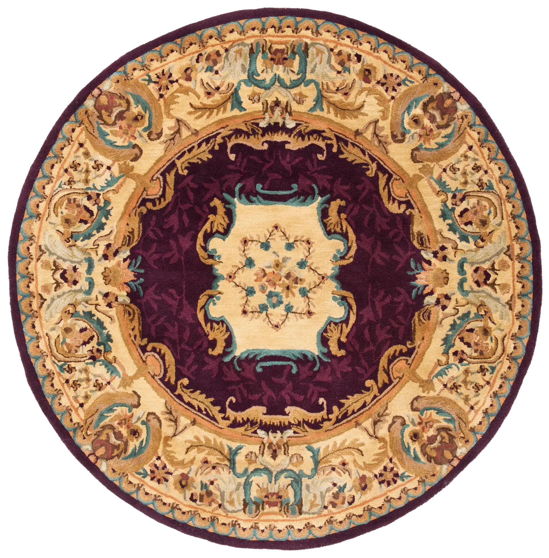 Empire Scalloped Panel Medallion Hand-Tufted Wool Rug