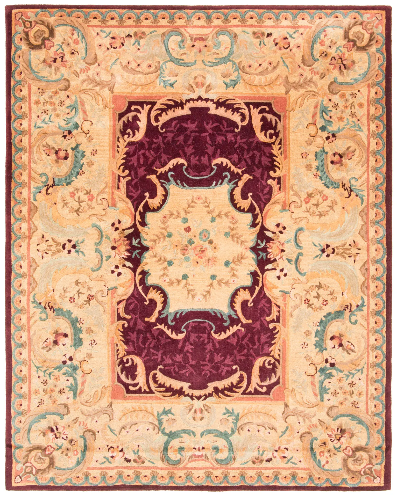 Empire Scalloped Panel Medallion Hand-Tufted Wool Rug