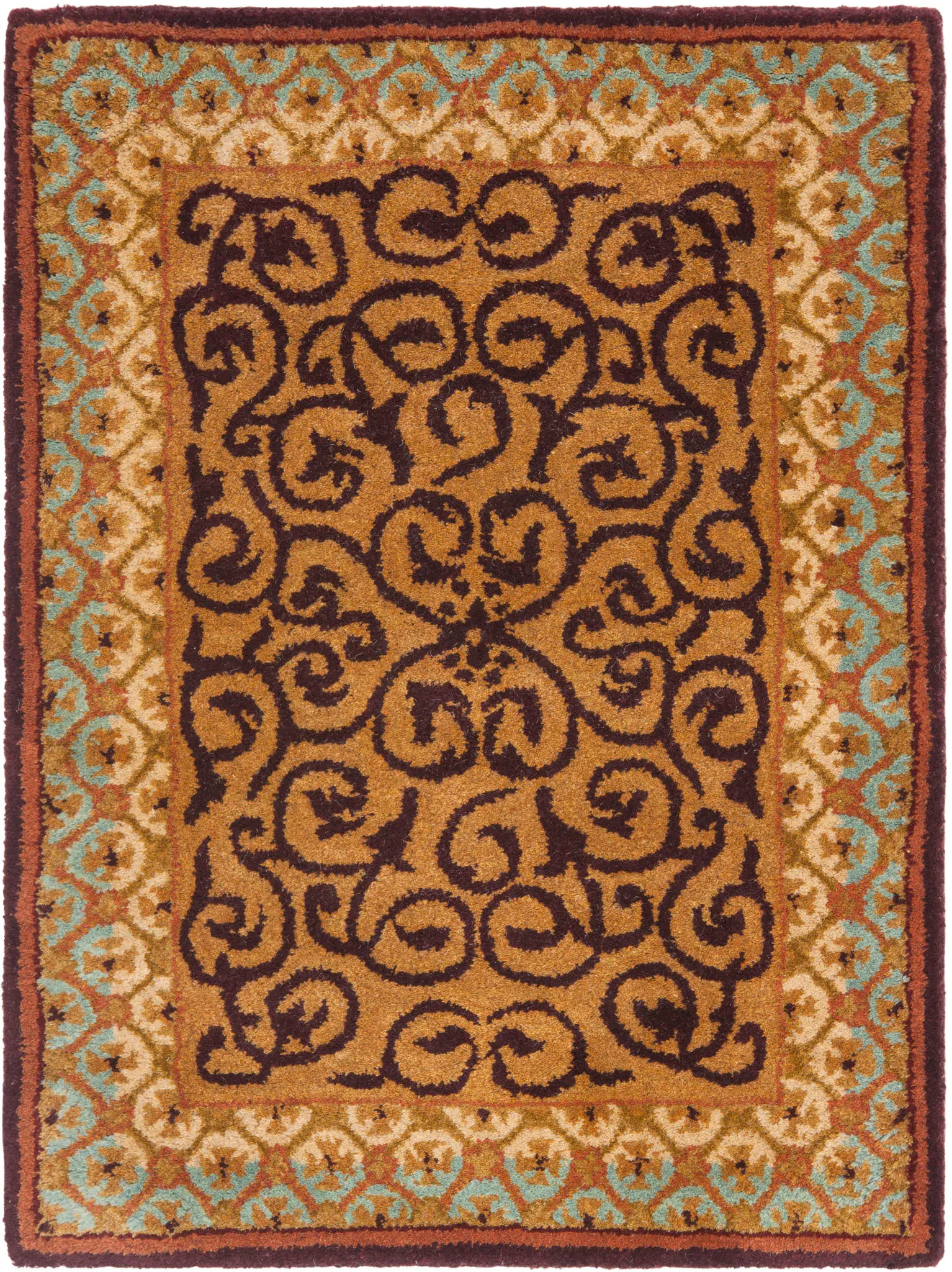Empire Scrolling Vine Hand-Tufted Wool Rug