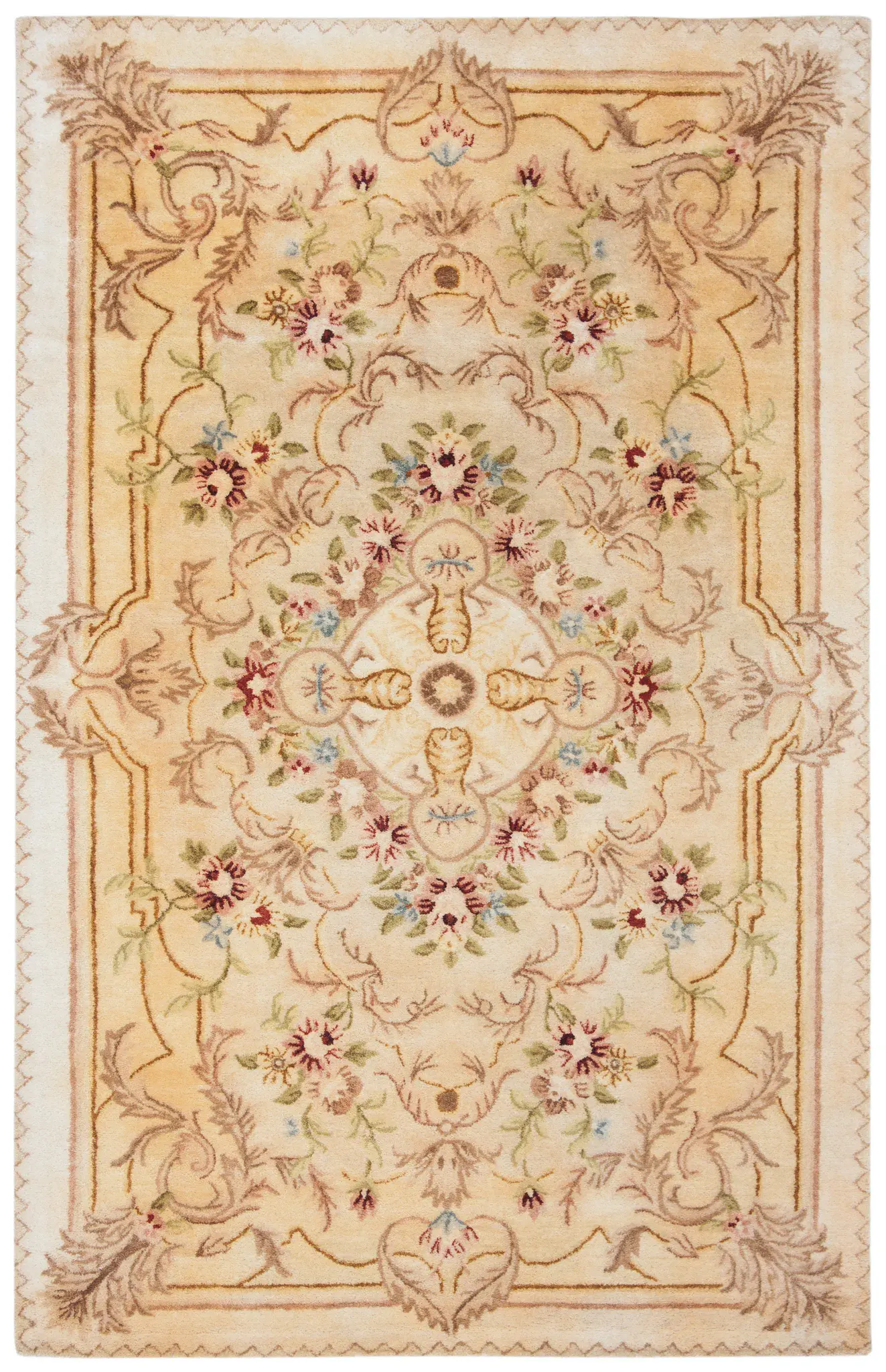 Empire Cartouche Medallion Hand-Tufted Wool Rug