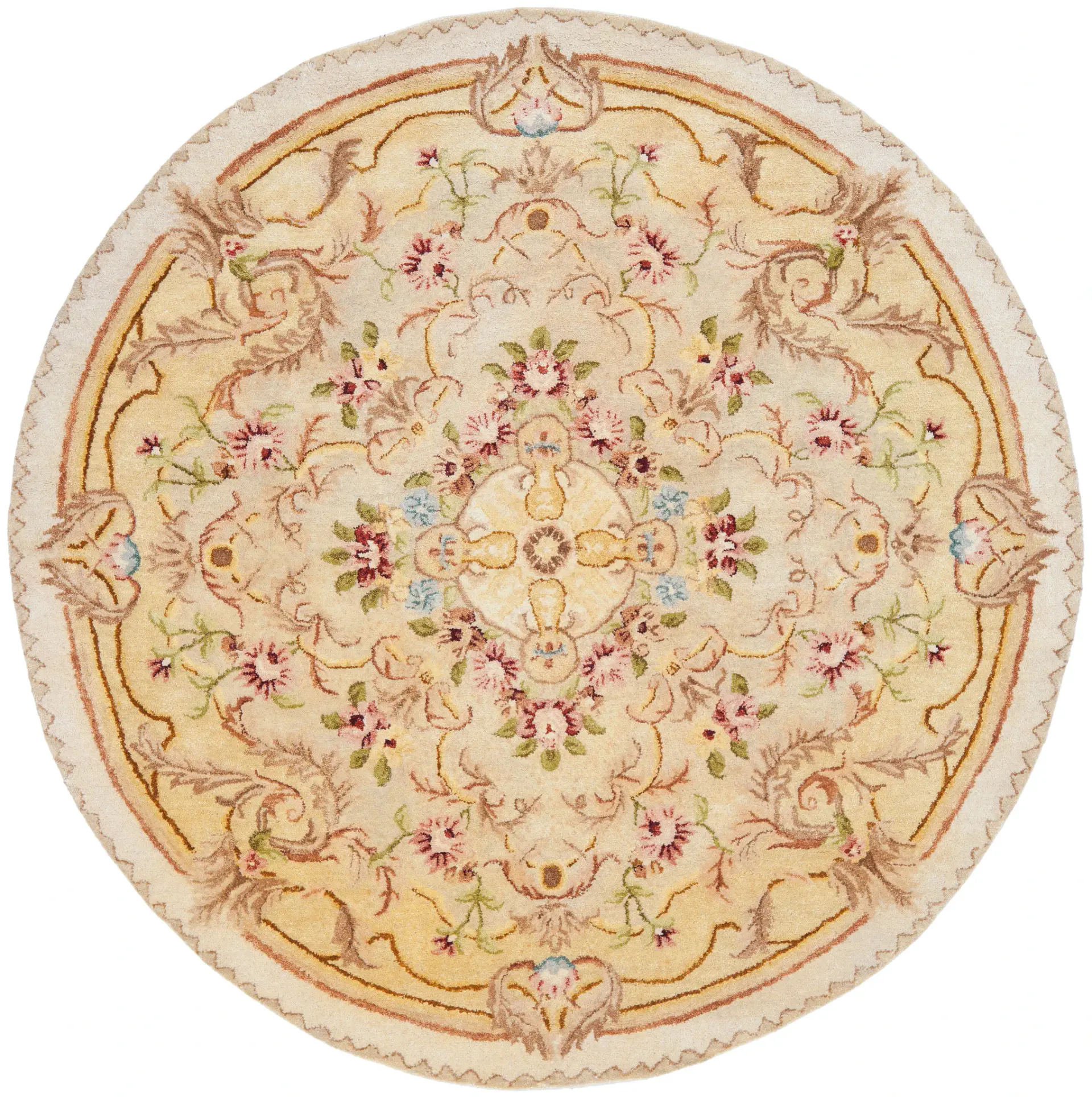 Empire Cartouche Medallion Hand-Tufted Wool Rug