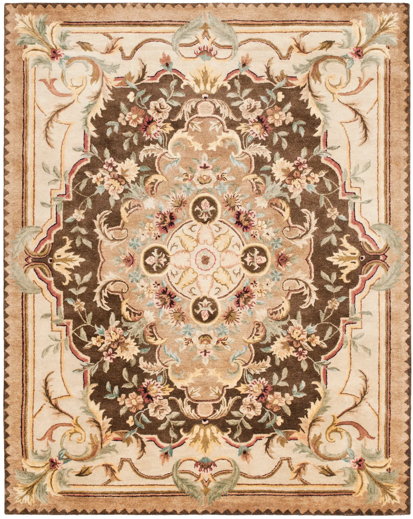 Empire Cartouche Medallion Hand-Tufted Wool Rug