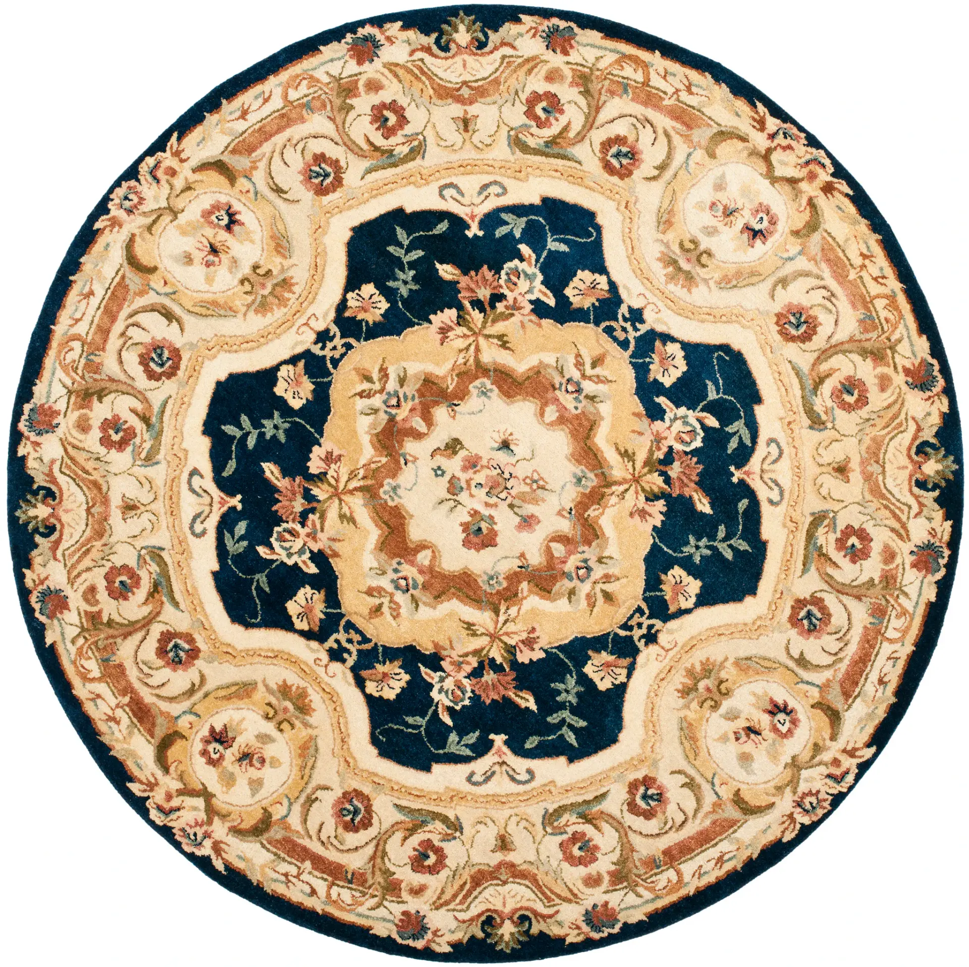 Empire Medallion Floral Hand-Tufted Wool Rug